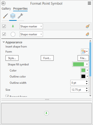 Format Point Symbol pane from