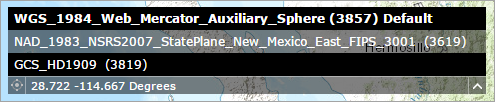 Choose another coordinate system from the list.