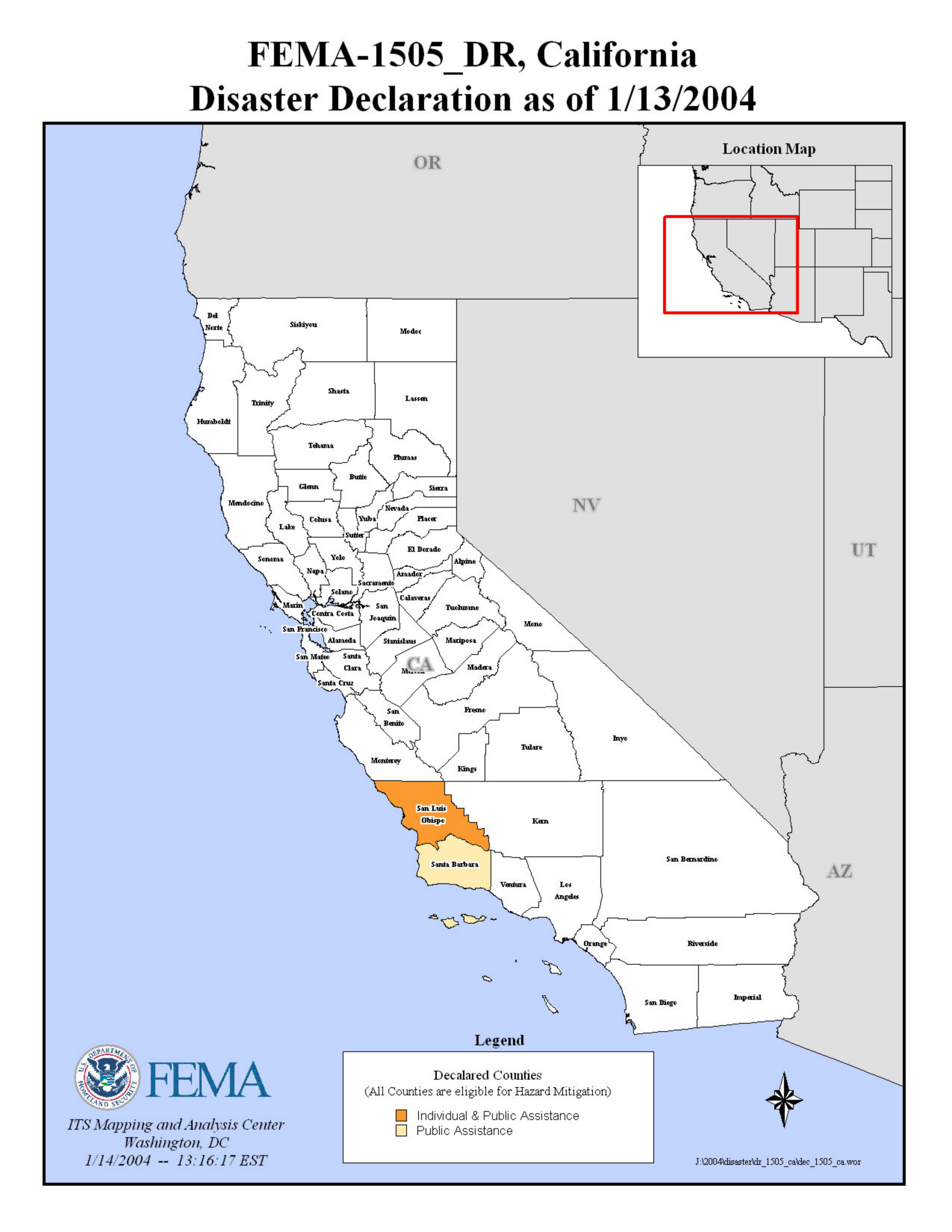 Seismic Hazard Map California