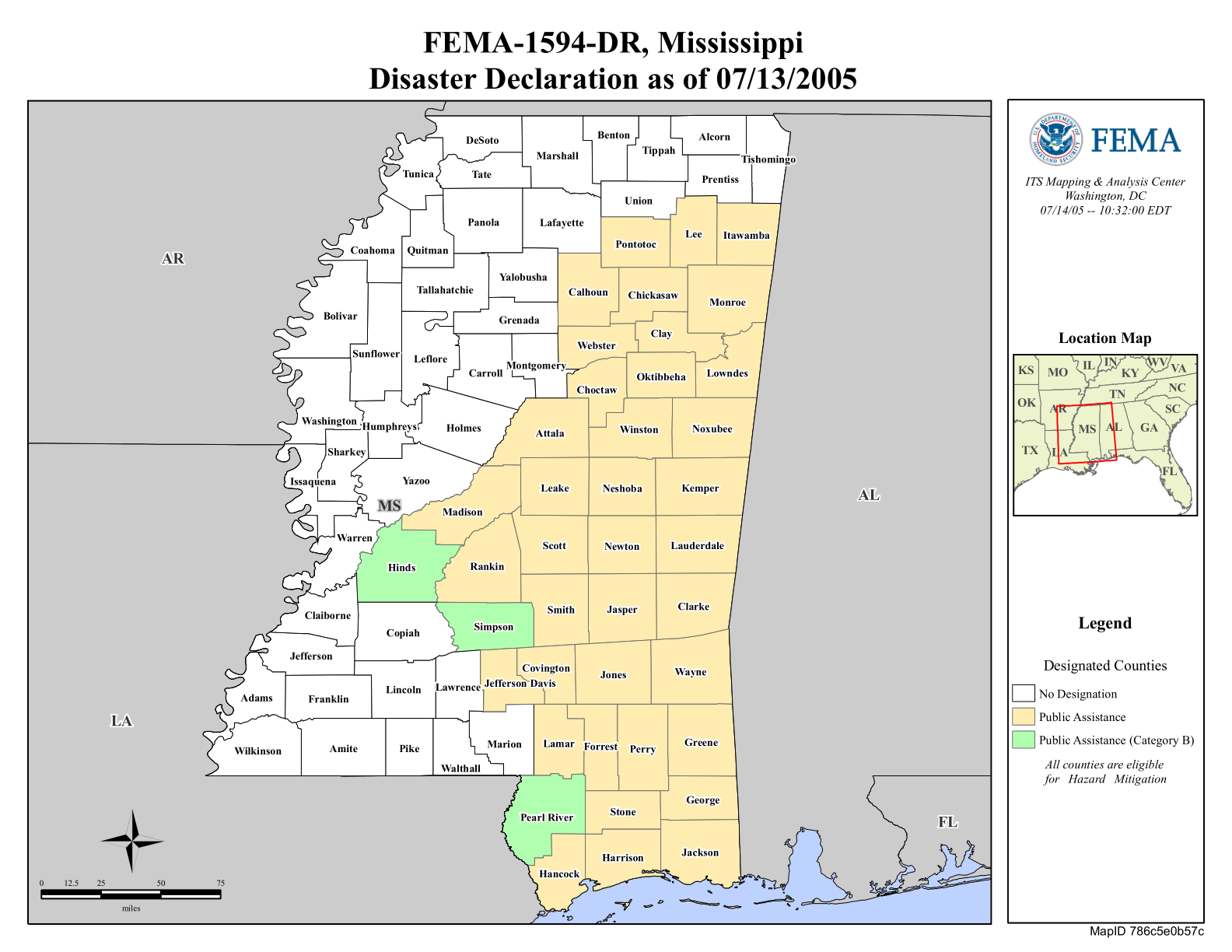 Map of Mississippi