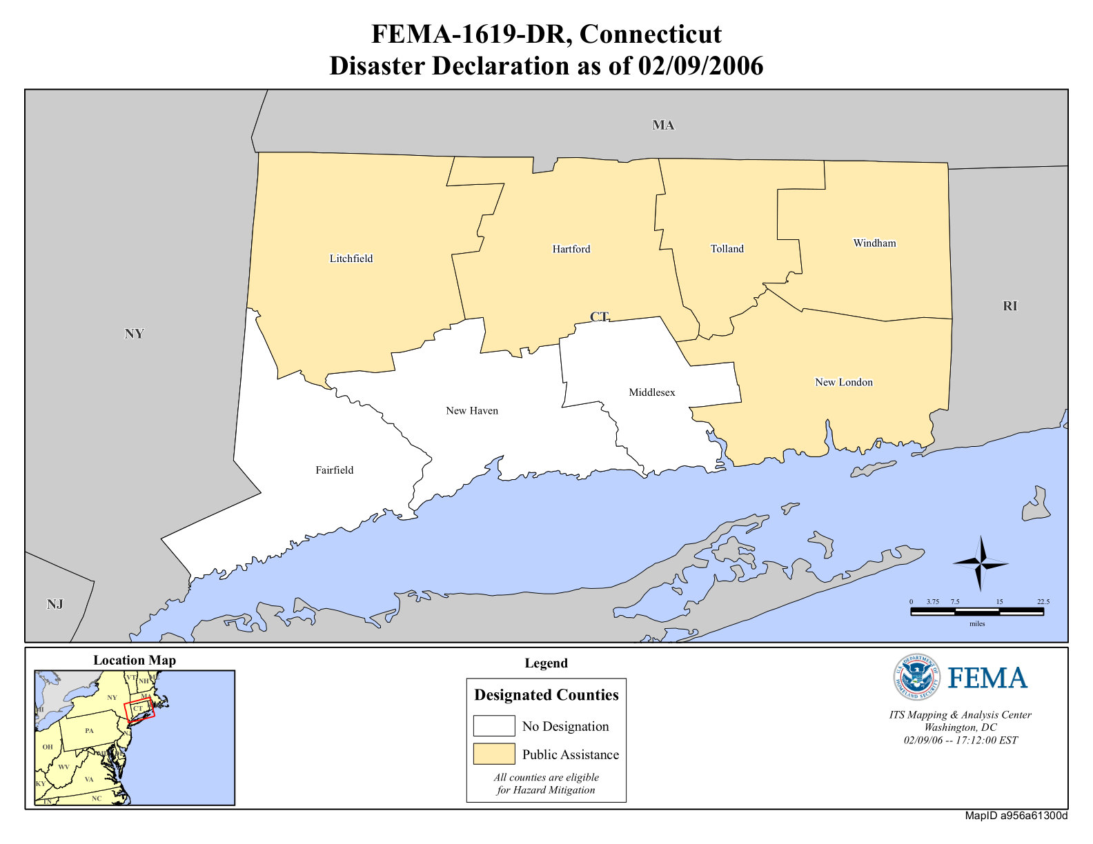 Map of Connecticut