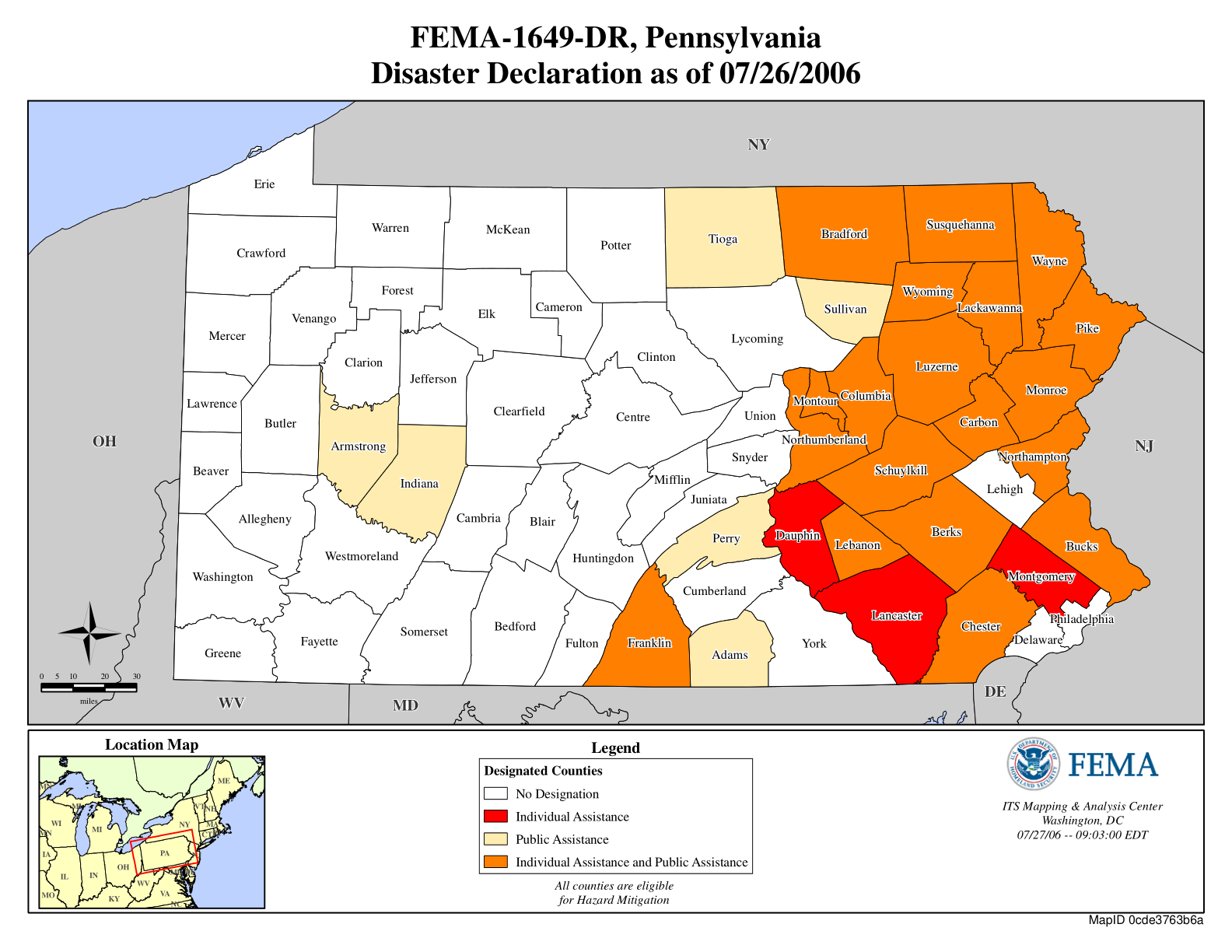 Map of Pennsylvania