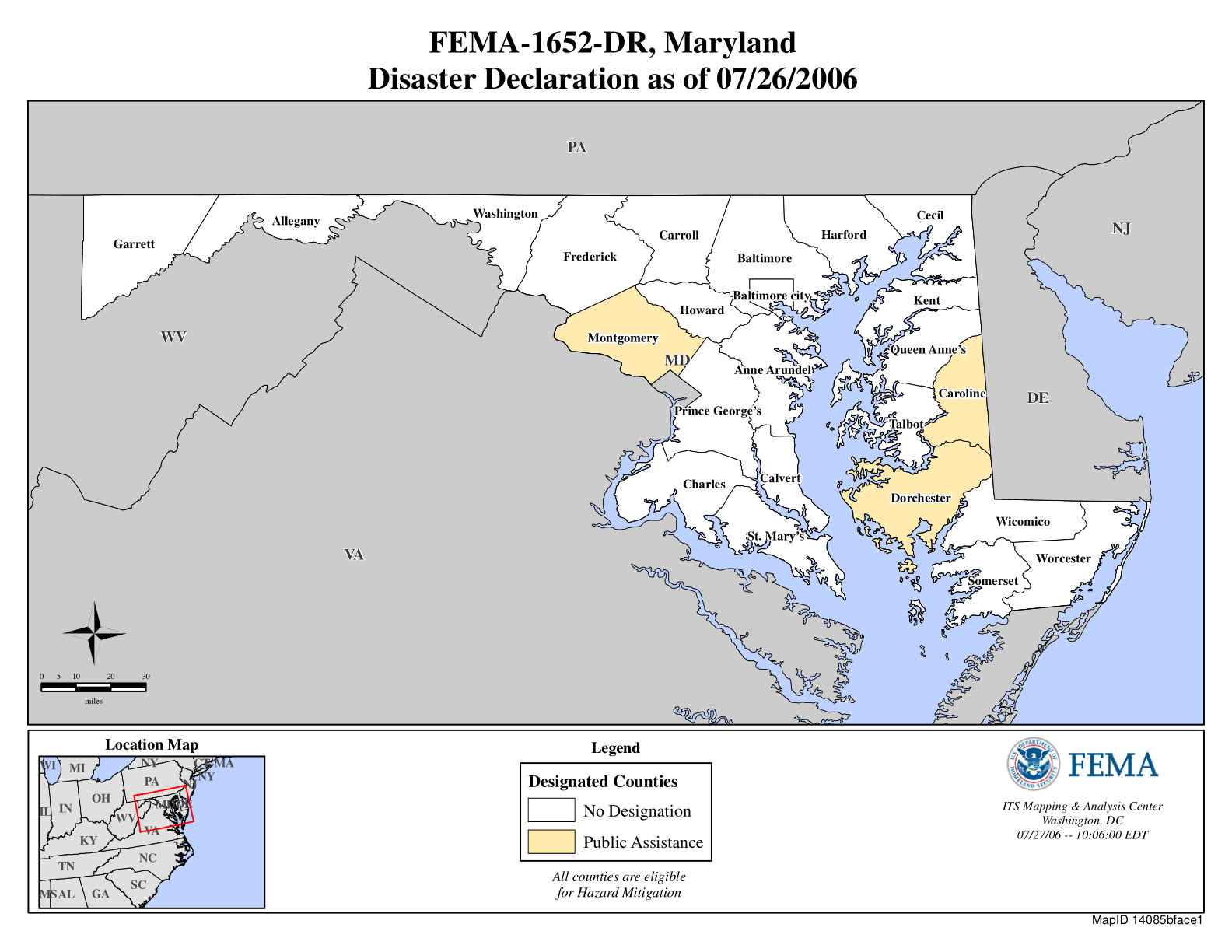 Map of Maryland