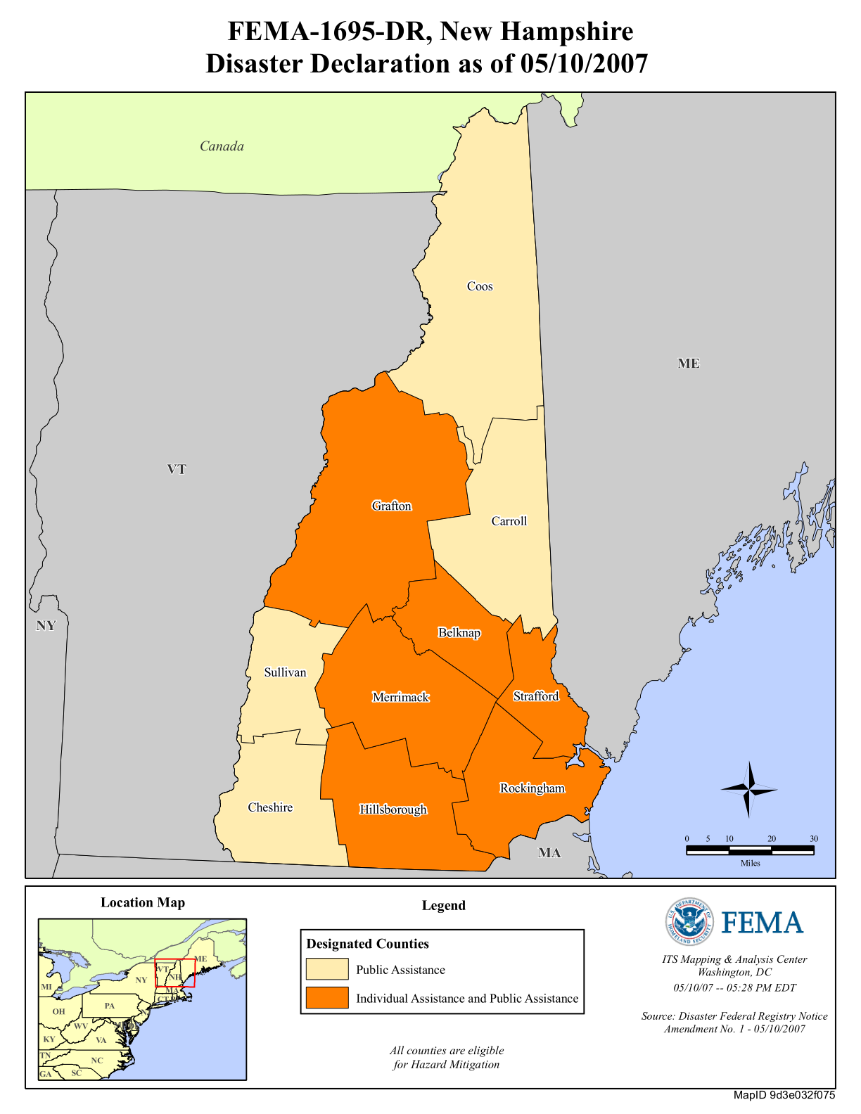 Map of New Hampshire