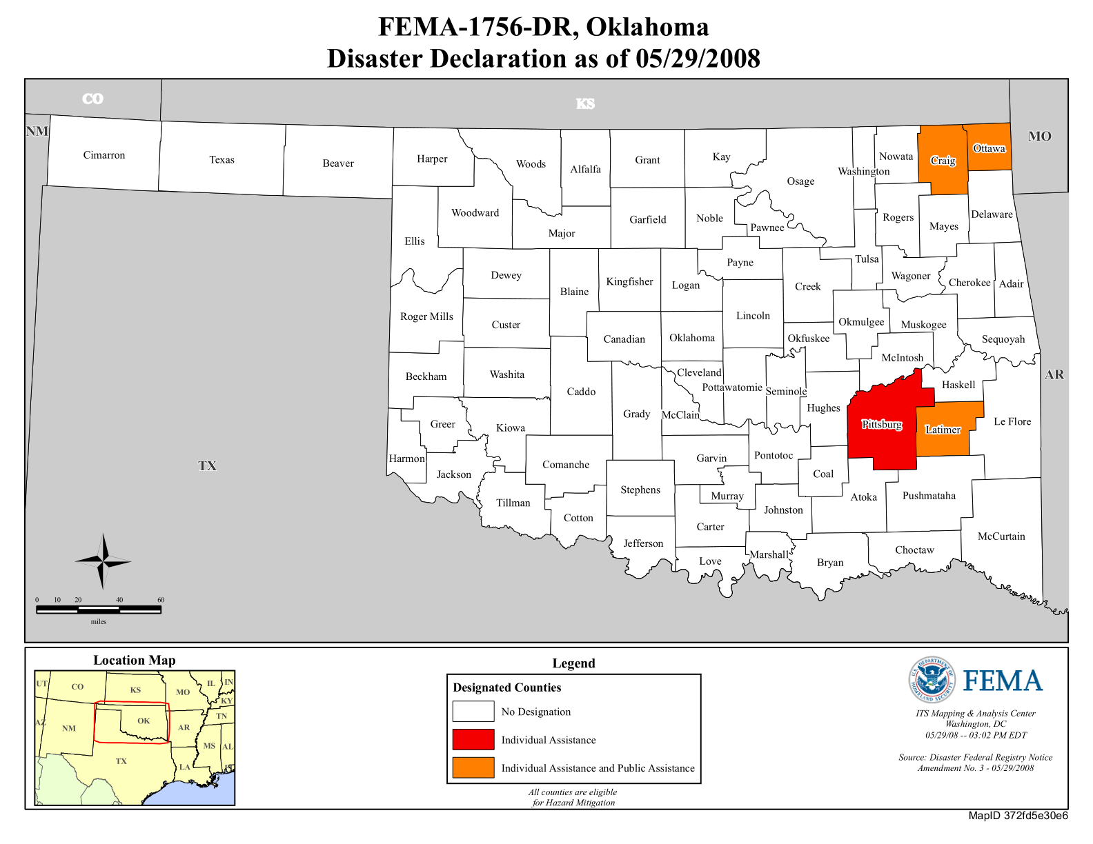 Map of Oklahoma