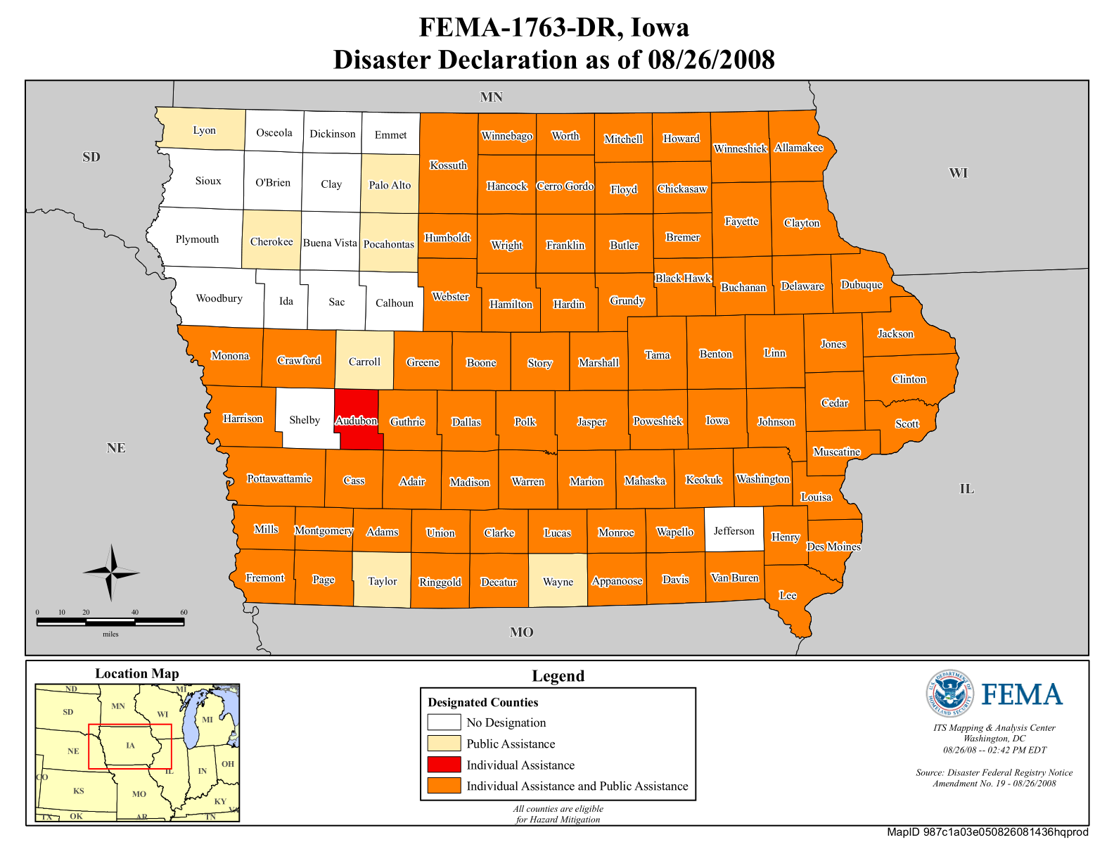 Map of Iowa