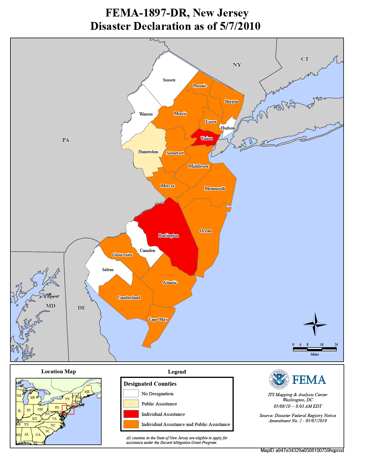 fema flood zones brick nj