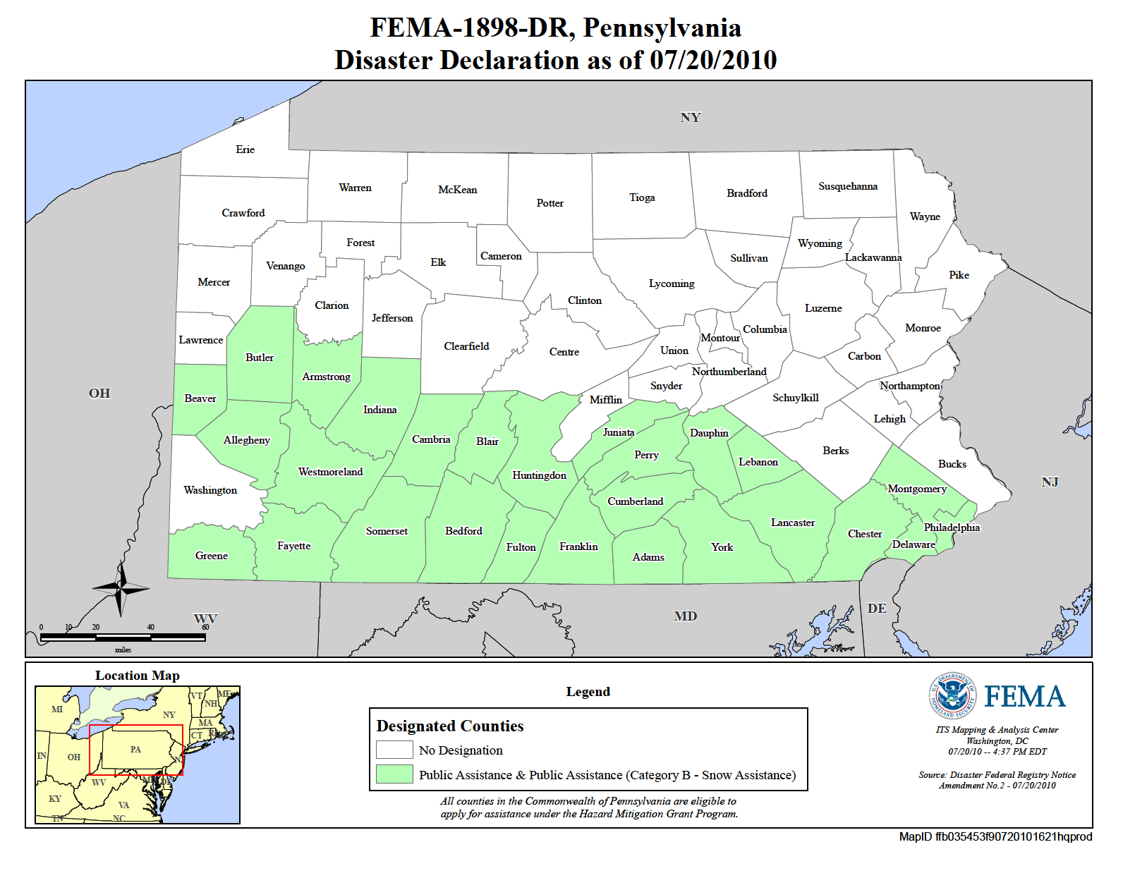 Map of Pennsylvania