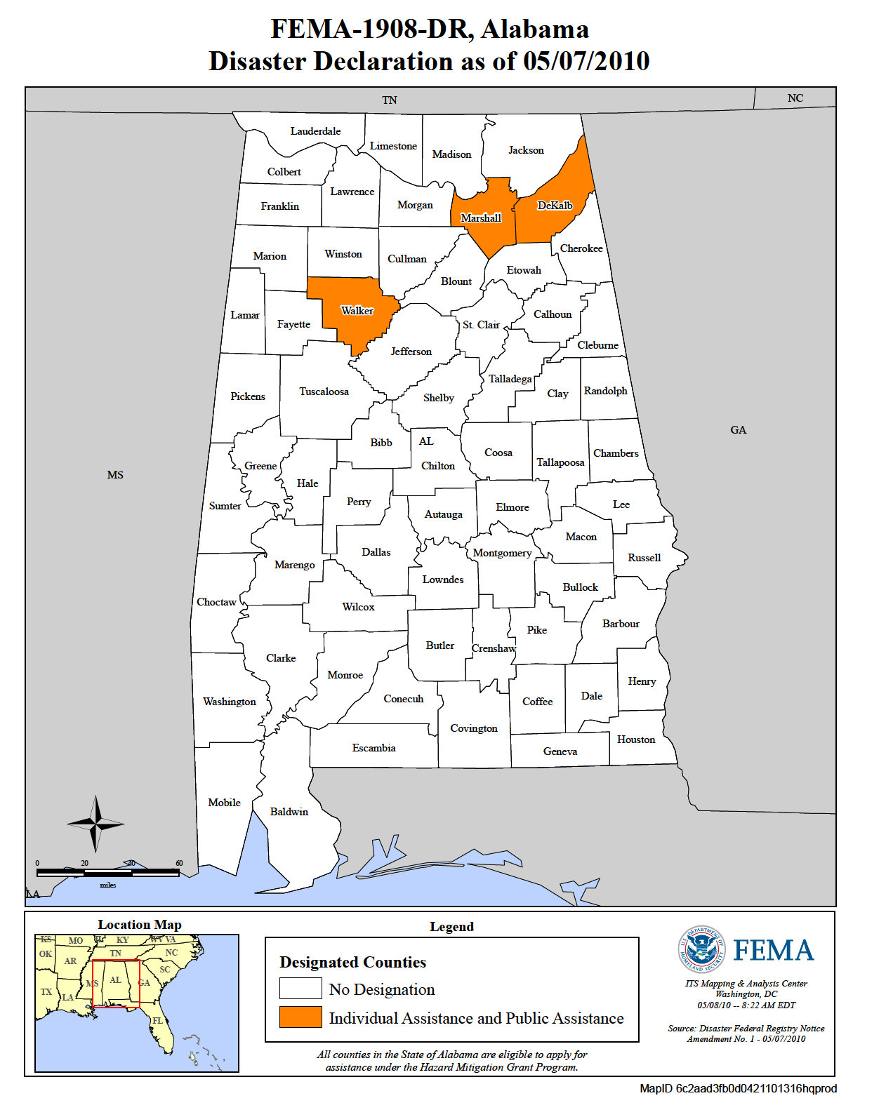 Map of Alabama