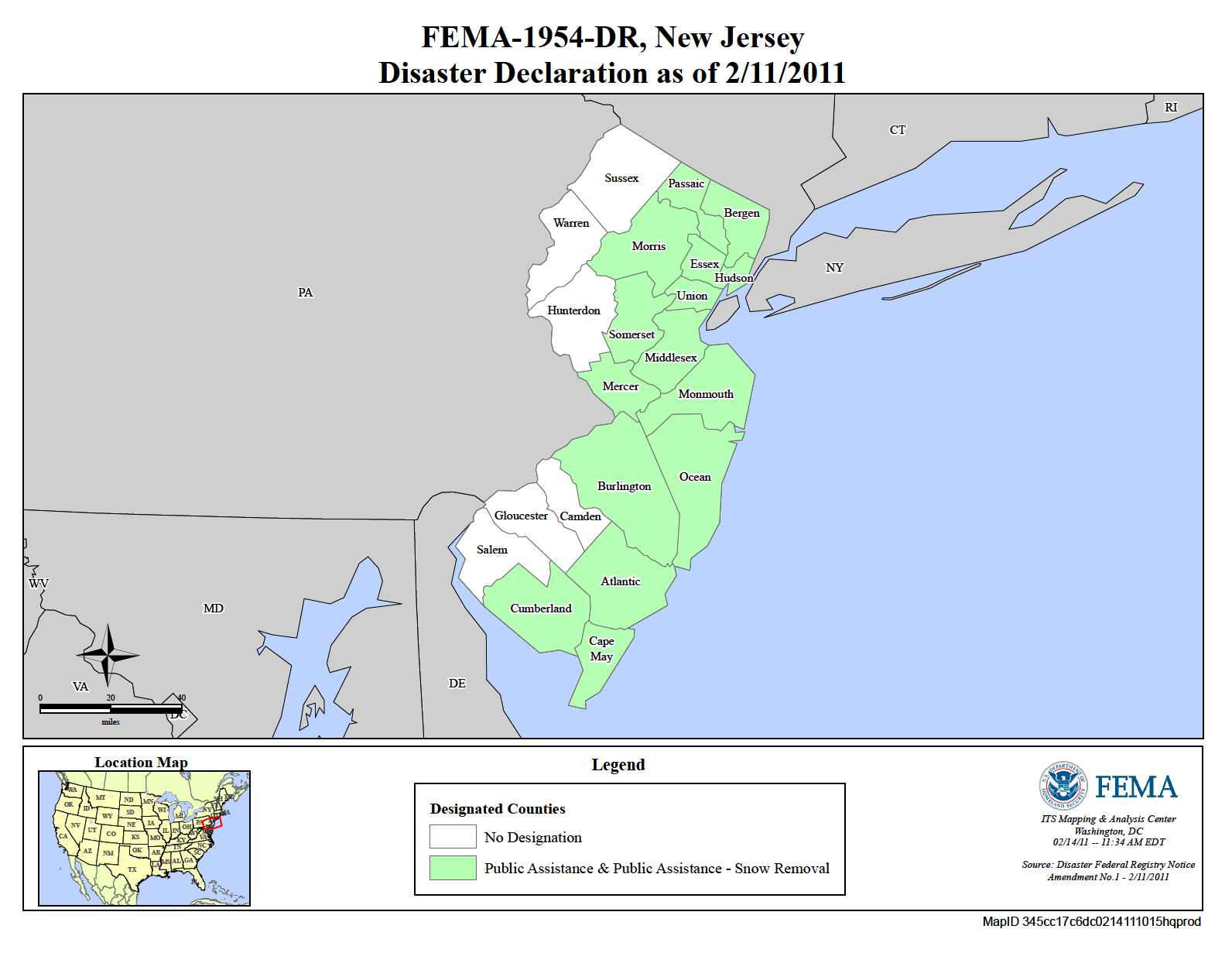 Map of New Jersey