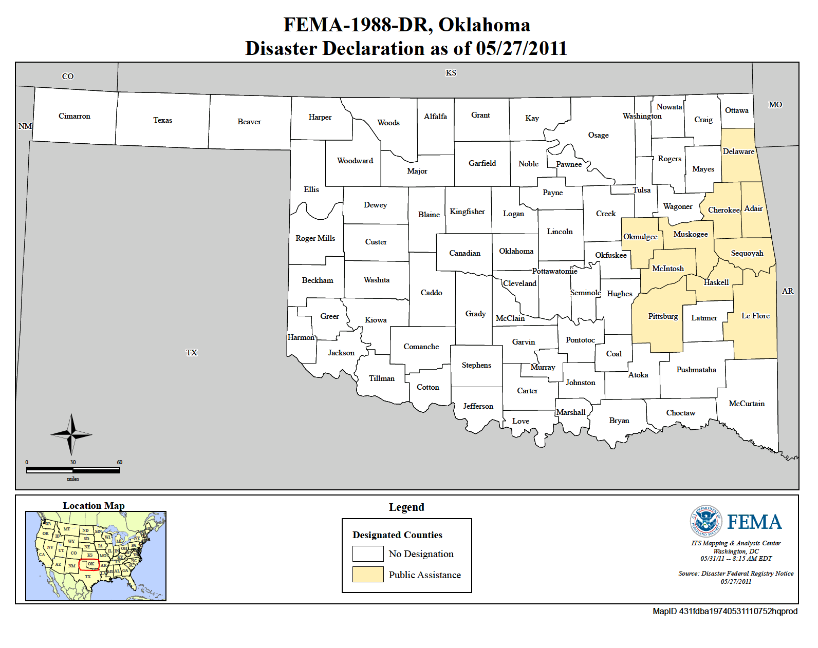 Map of Oklahoma