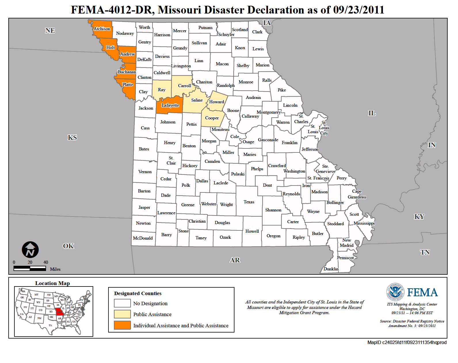 Map of Missouri