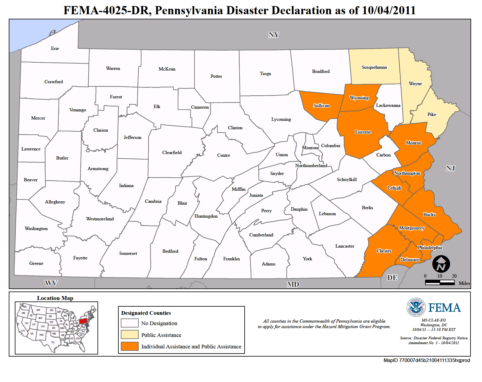 Map of Pennsylvania