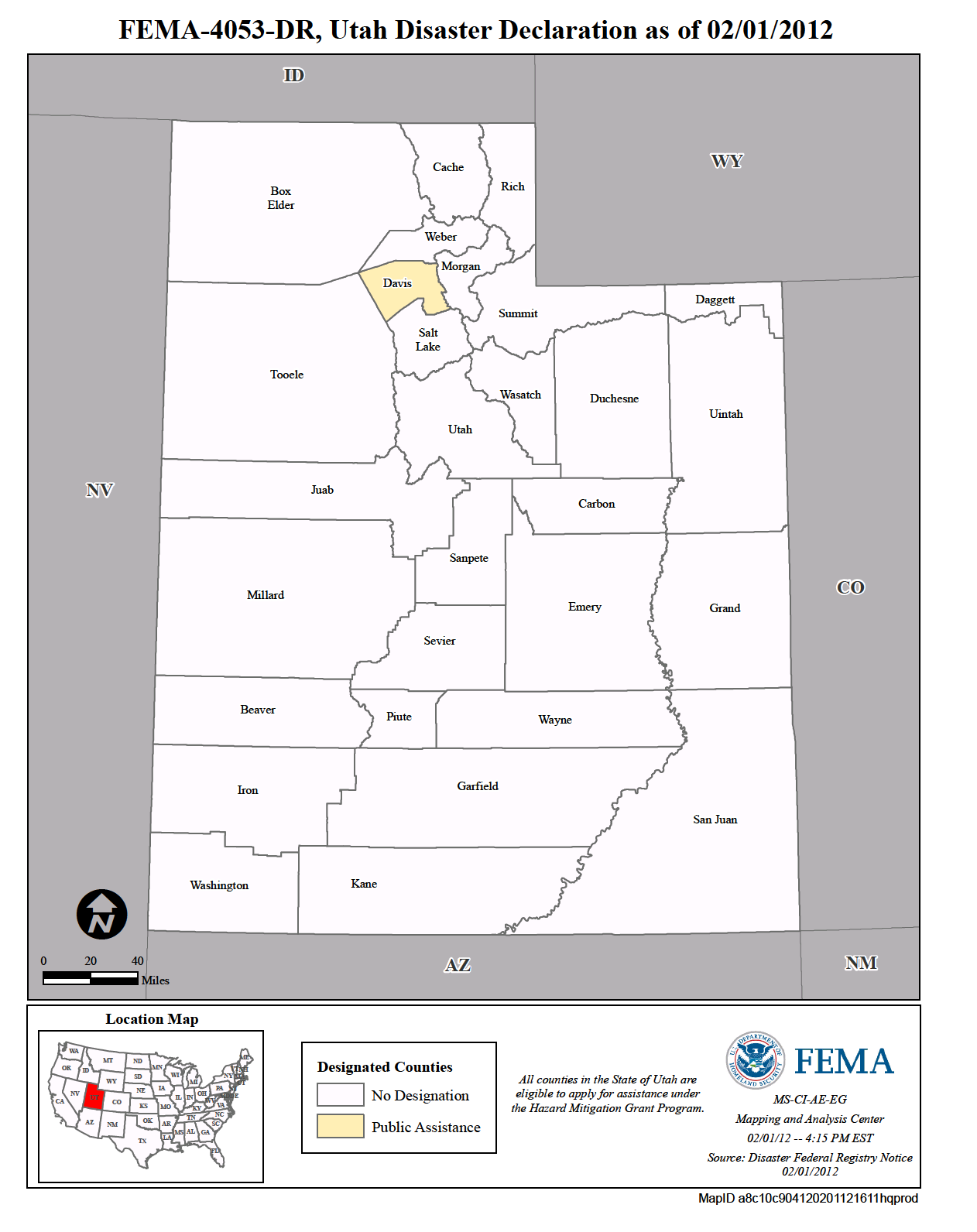 Map of Utah