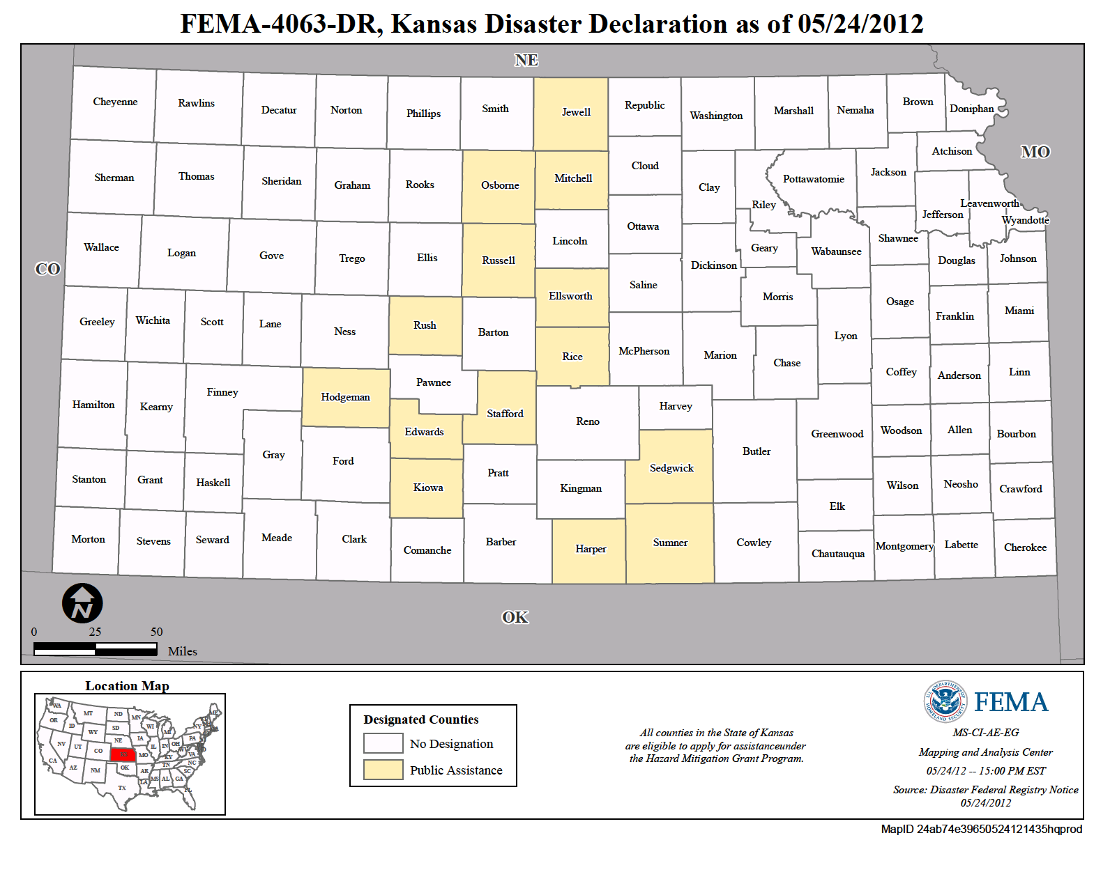 Map of Kansas