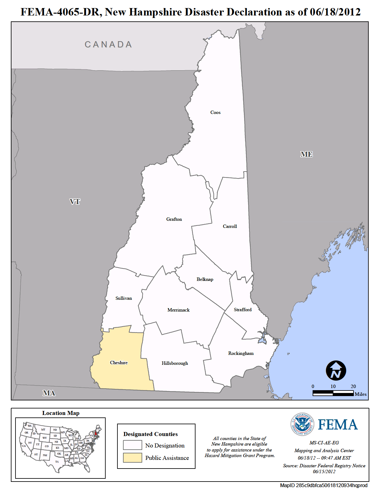 Map of New Hampshire