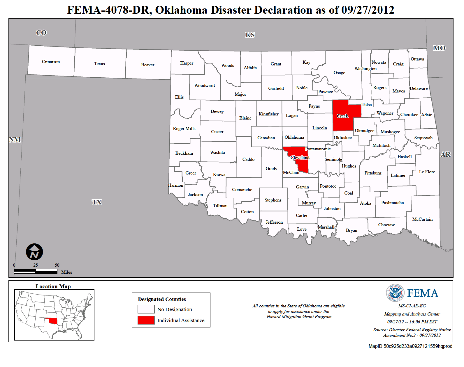 Oklahoma Wildfires Map