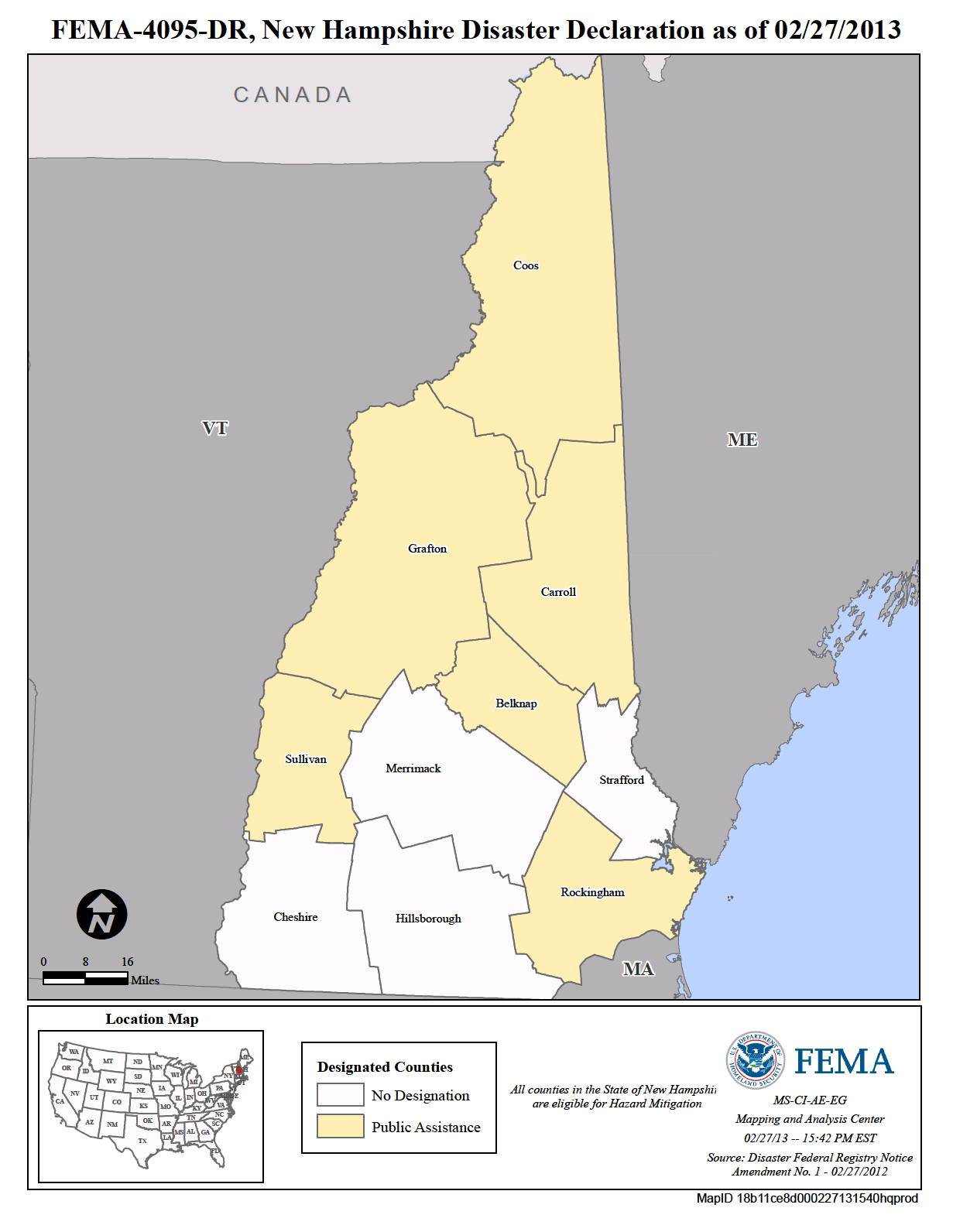 Map of New Hampshire