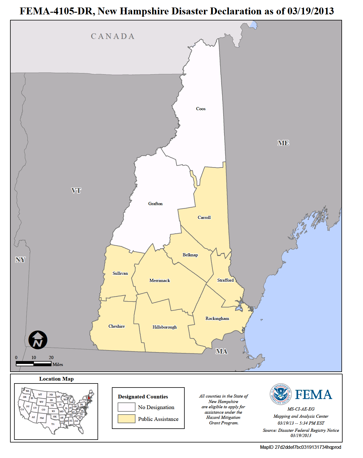 Map of New Hampshire