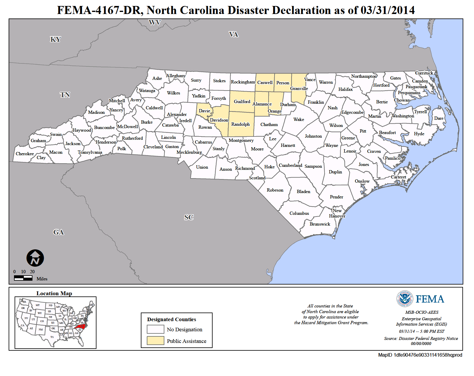 Map of North Carolina