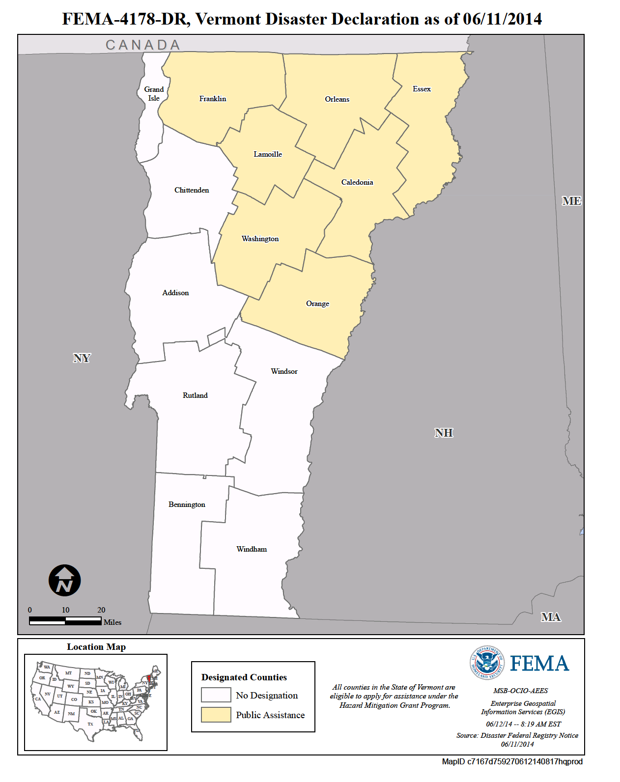 Vermont Severe Storms and Flooding (DR4178) FEMA.gov