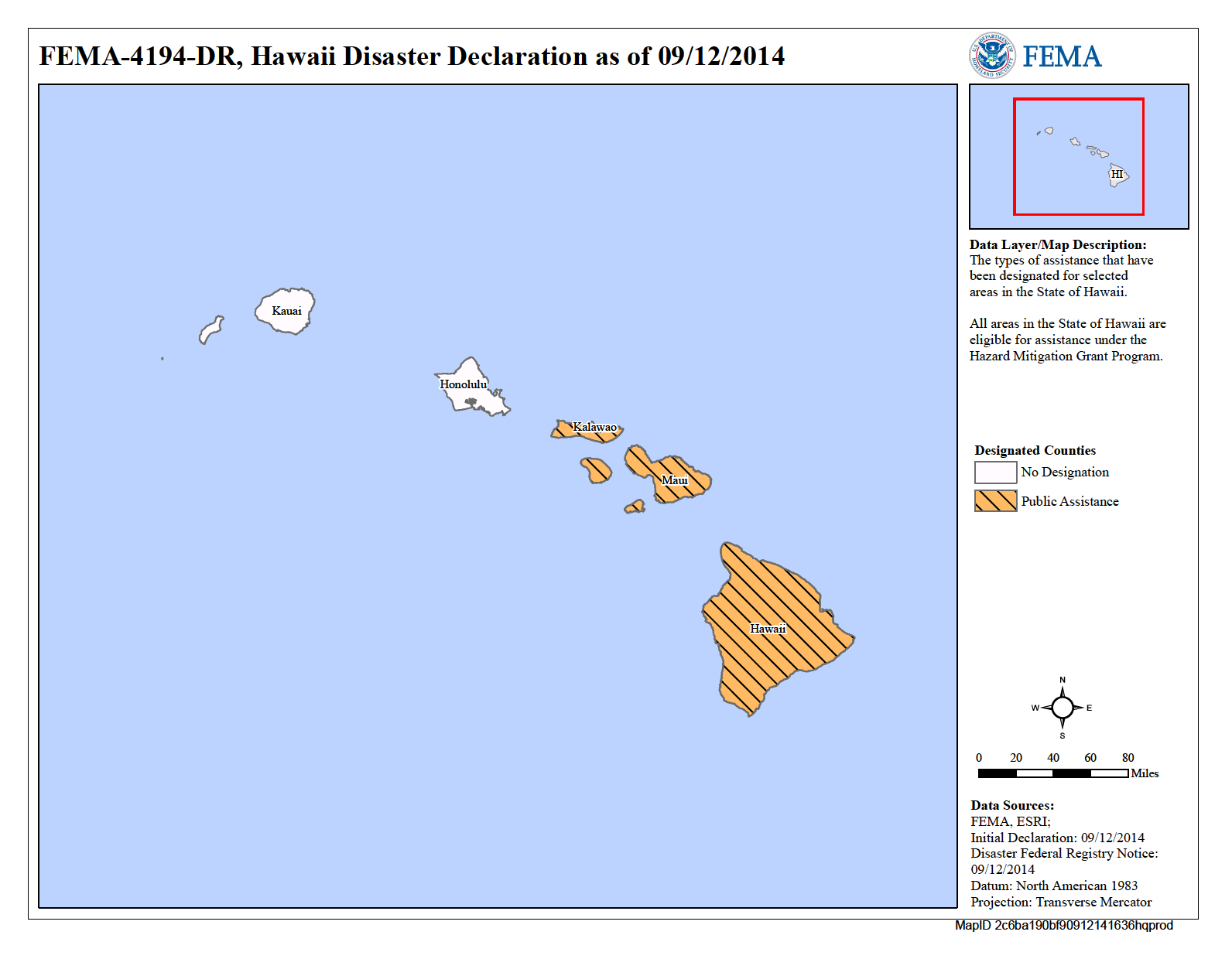 Map of Hawaii