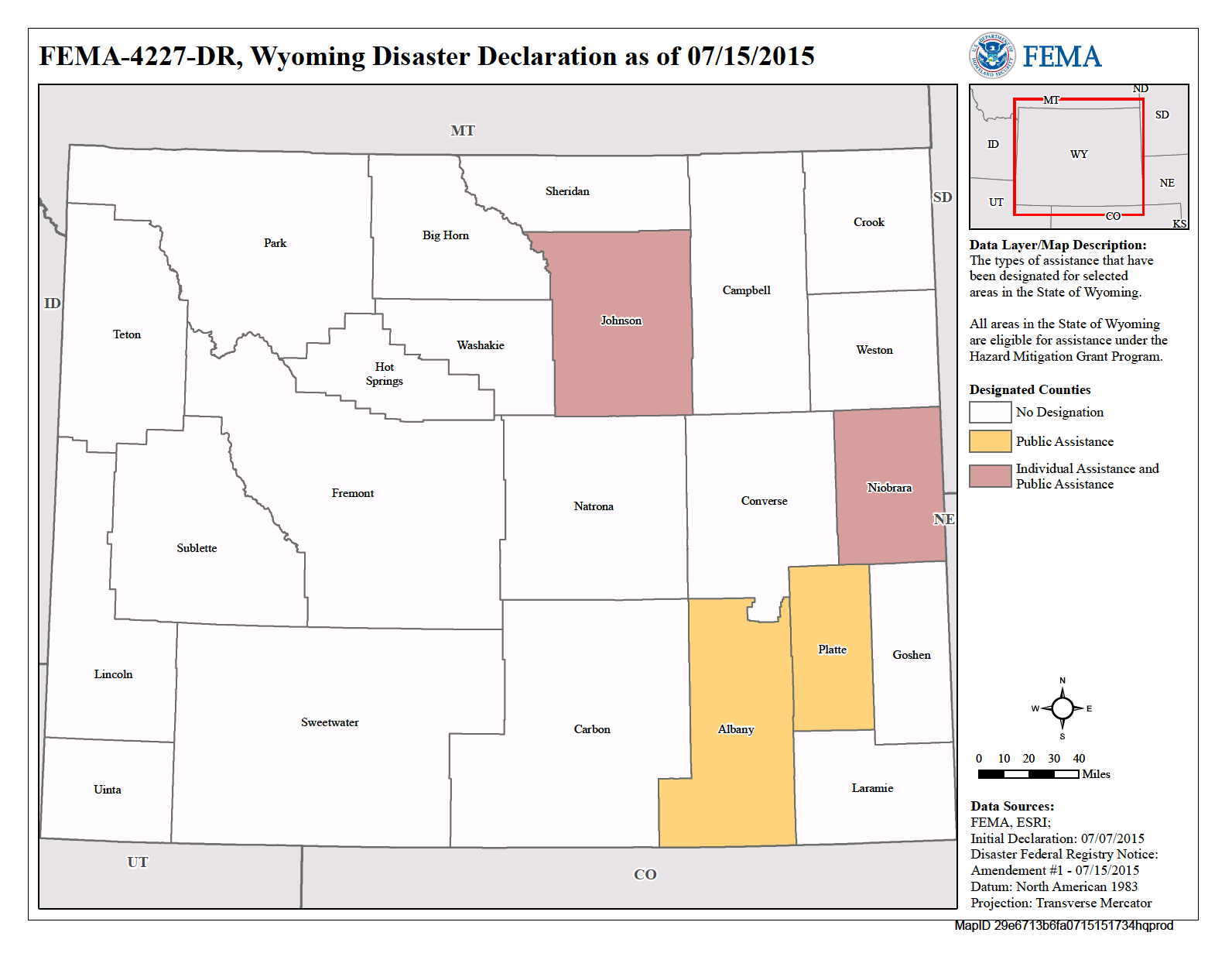 Map of Wyoming