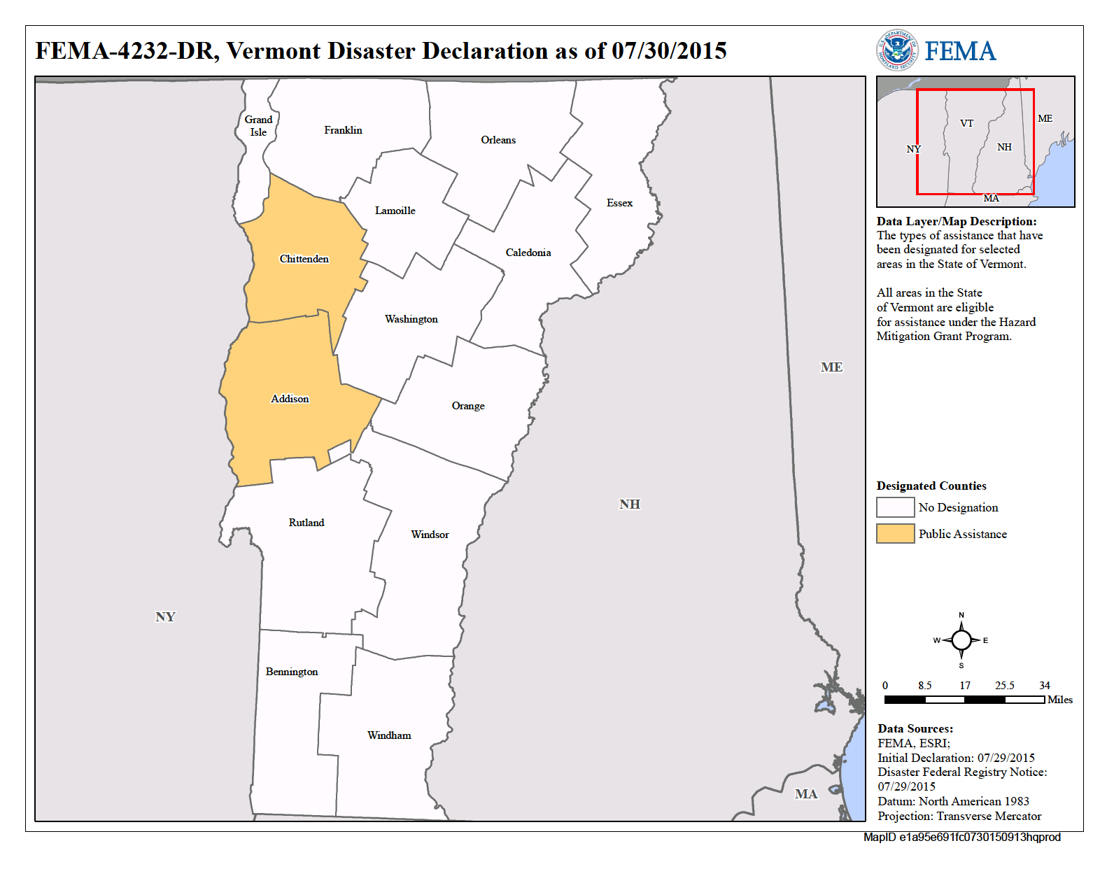 Map of Vermont