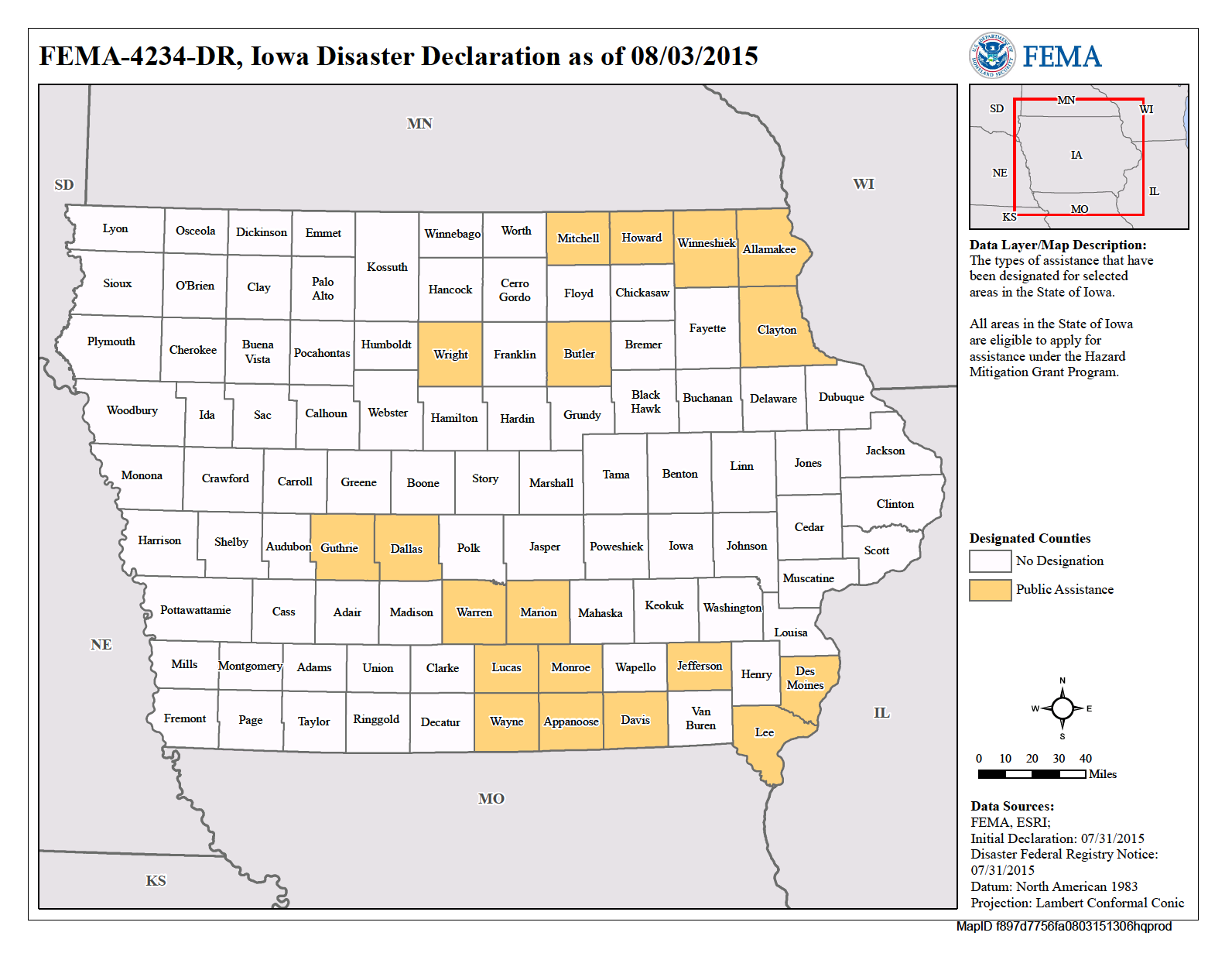 Iowa Tornado Map