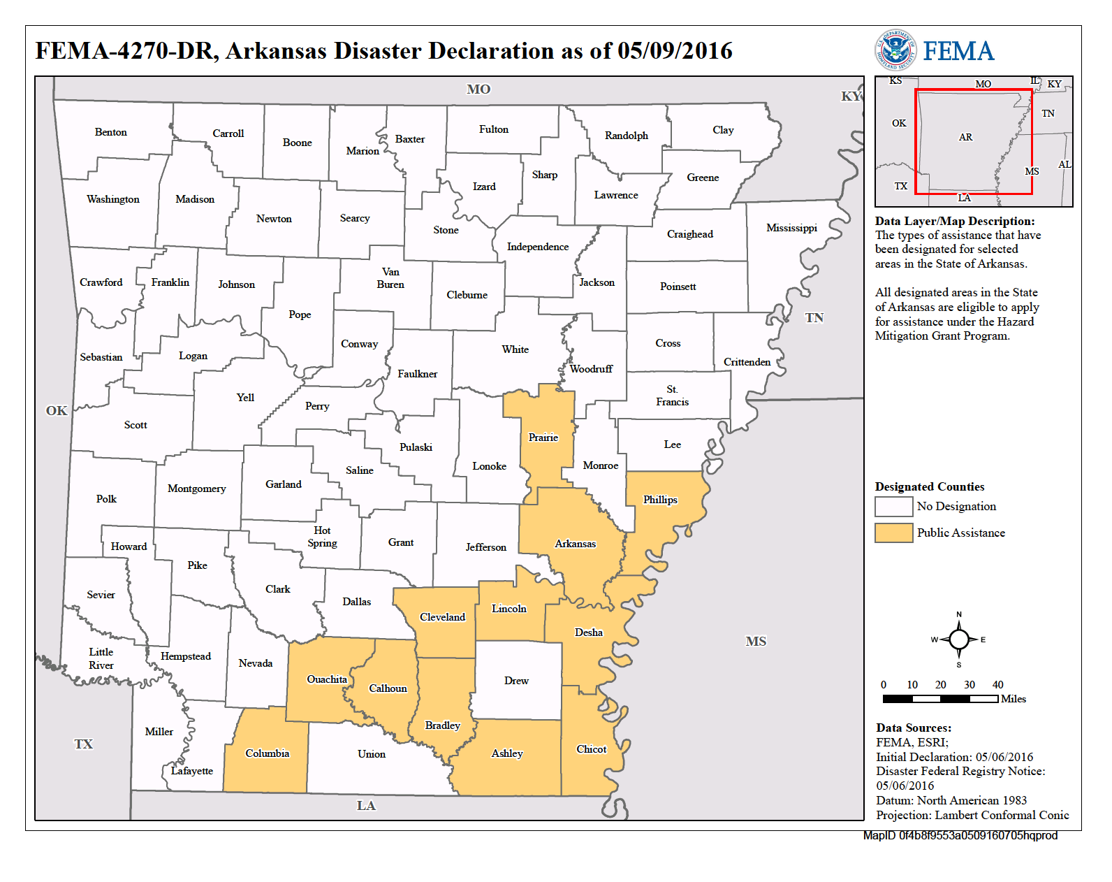 Map of Arkansas