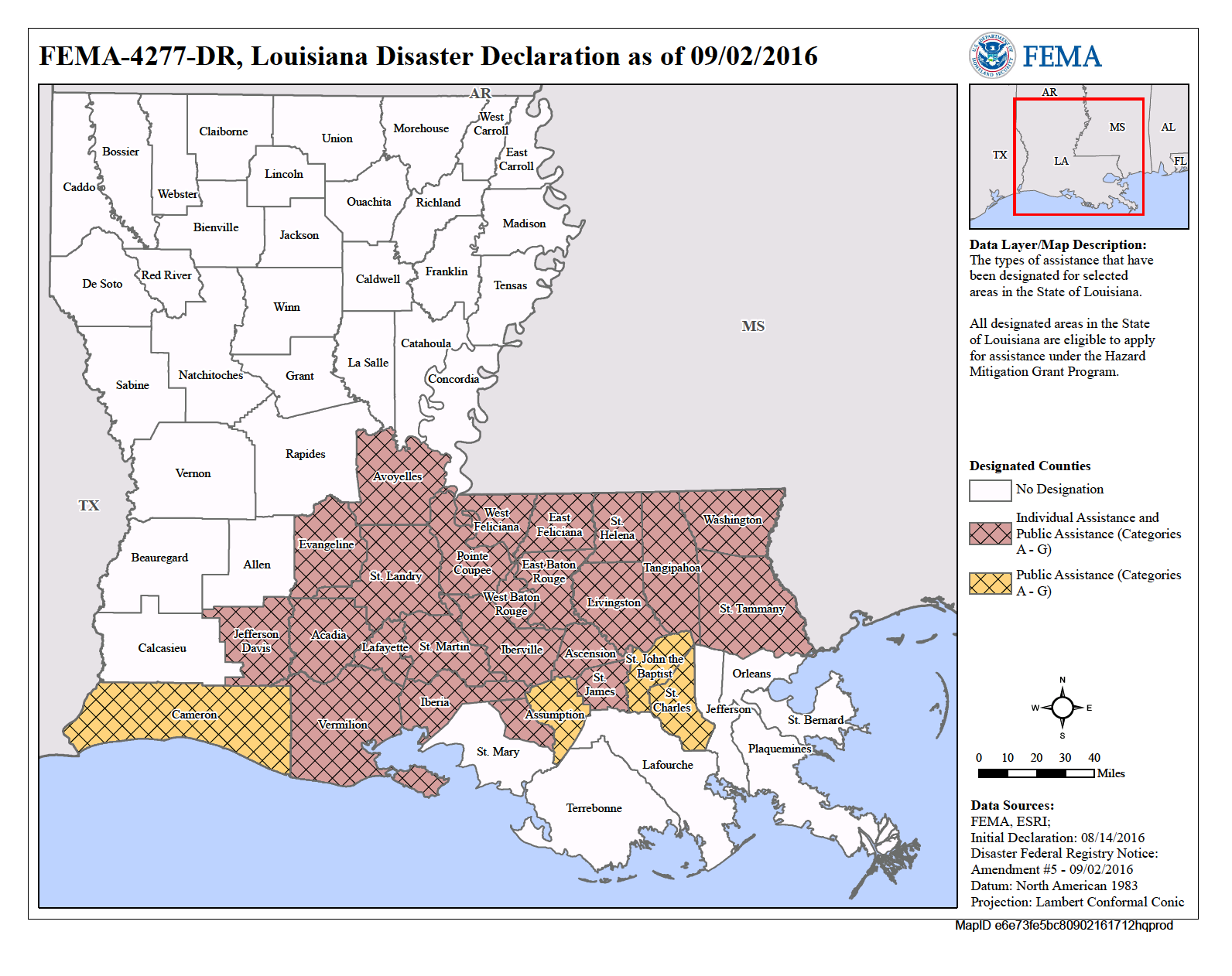 Map of Louisiana