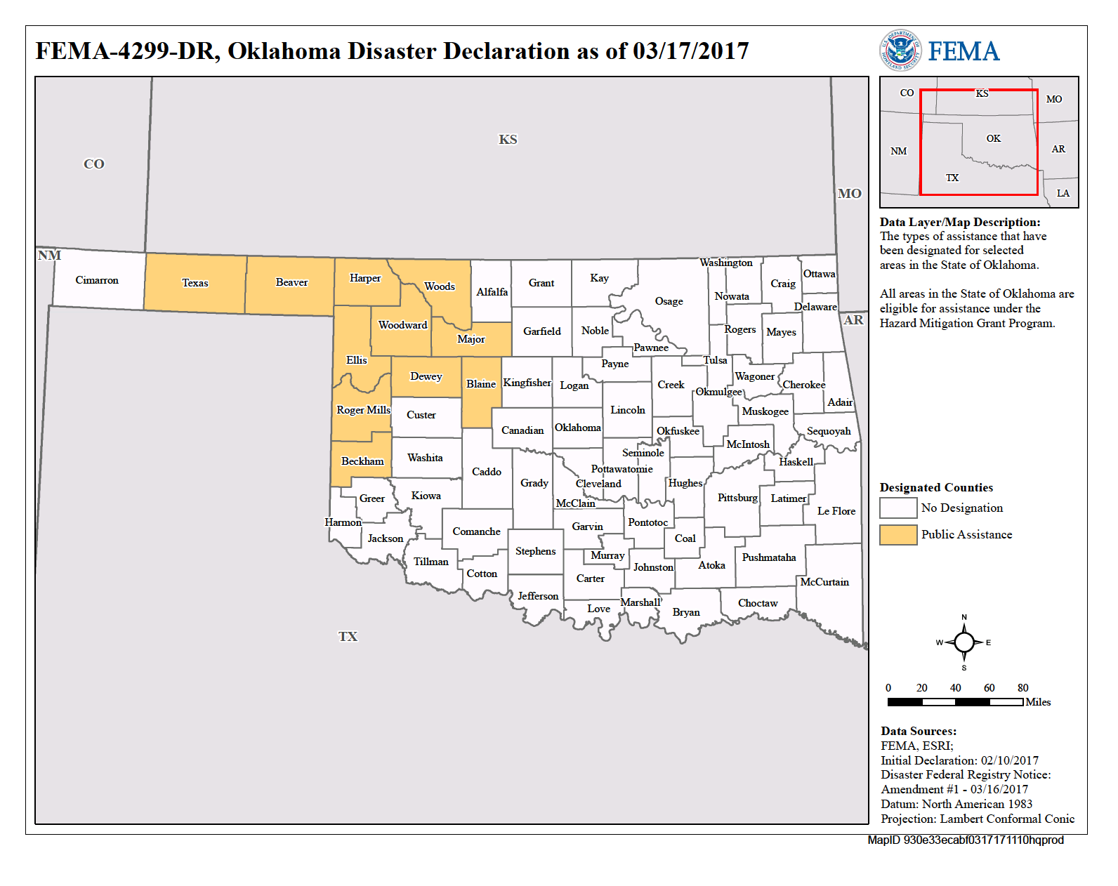 Map of Oklahoma