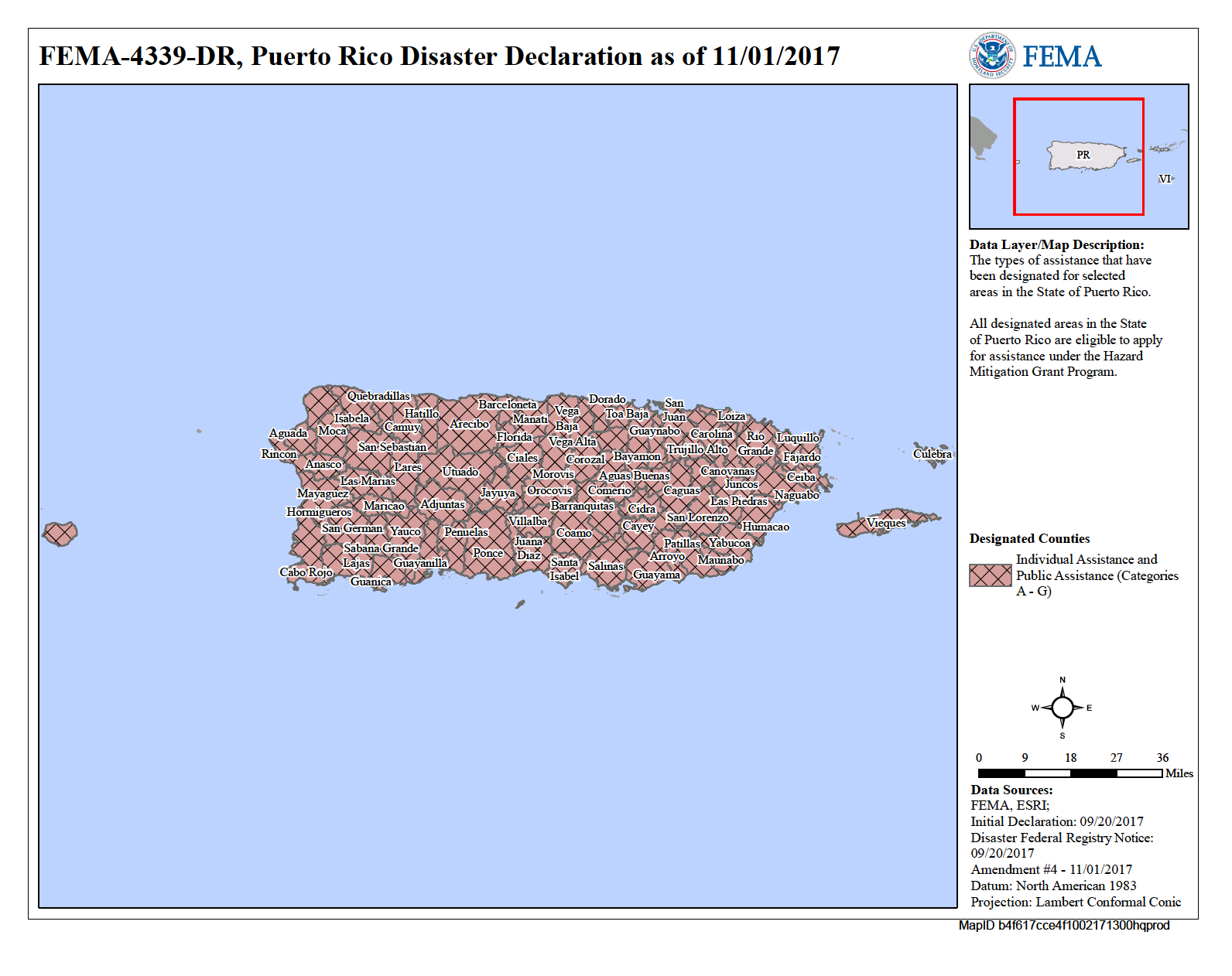 Map of Puerto Rico