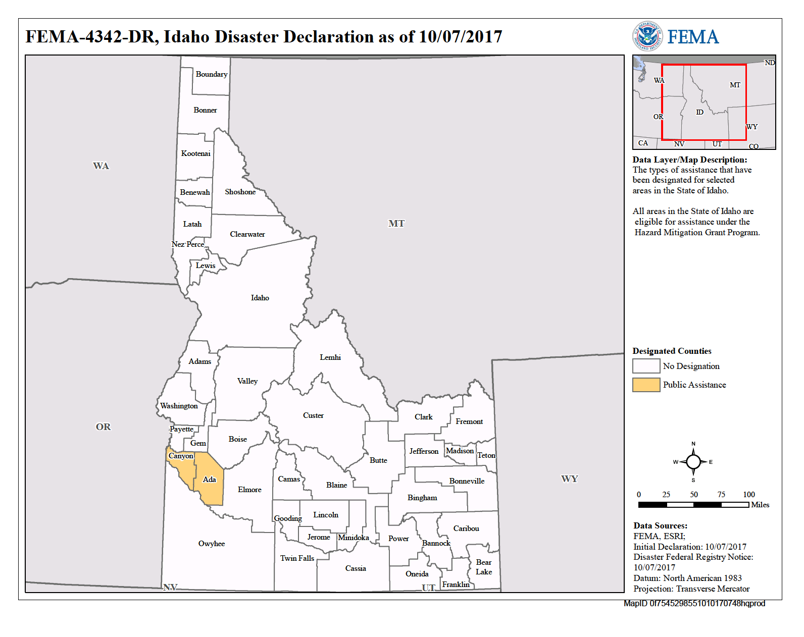 Map of Idaho