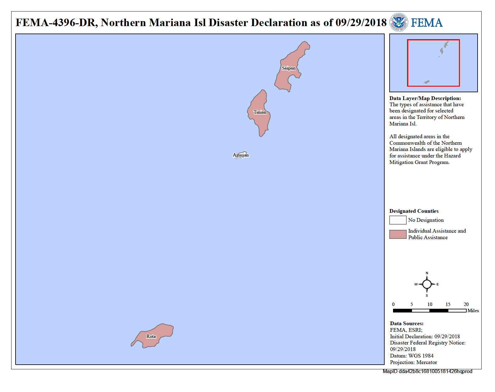 Map of Commonwealth of the Northern Mariana Islands