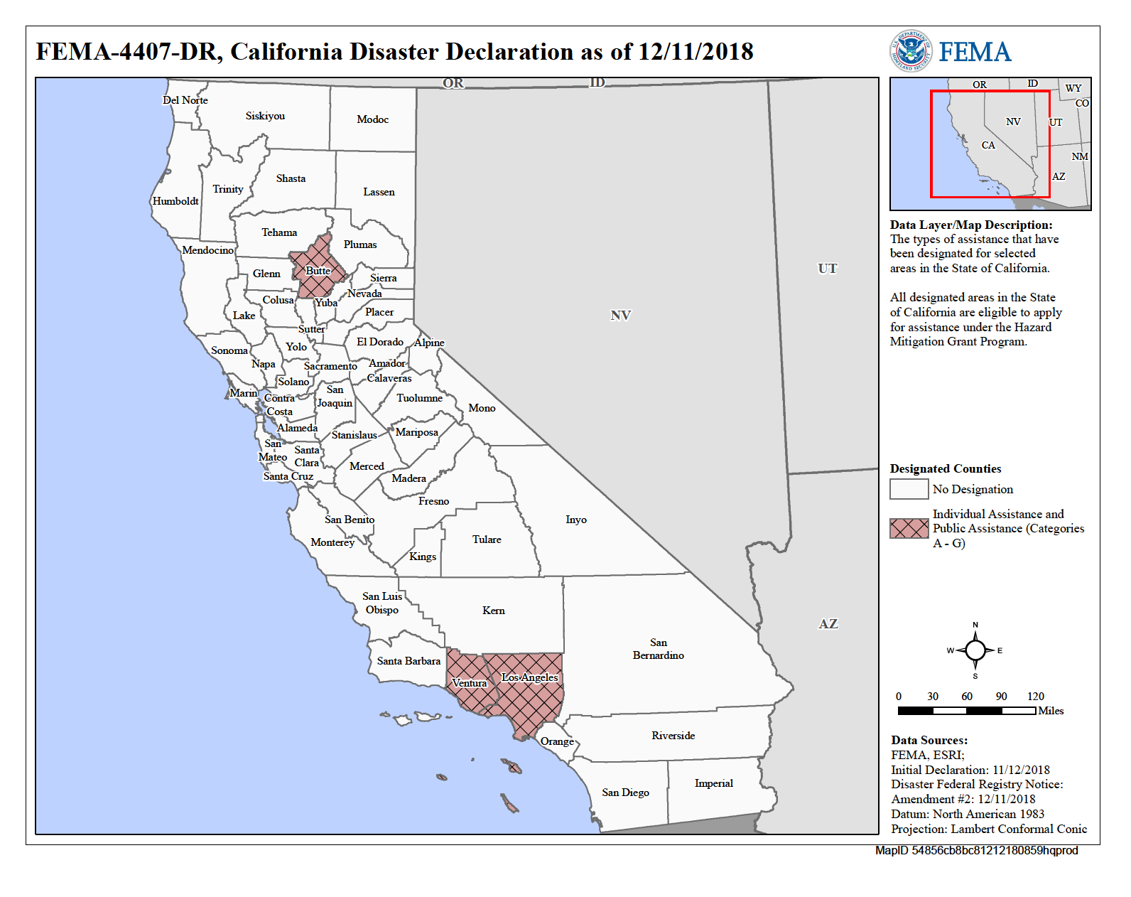 California Wildfire Map November 2020 4407 | FEMA.gov