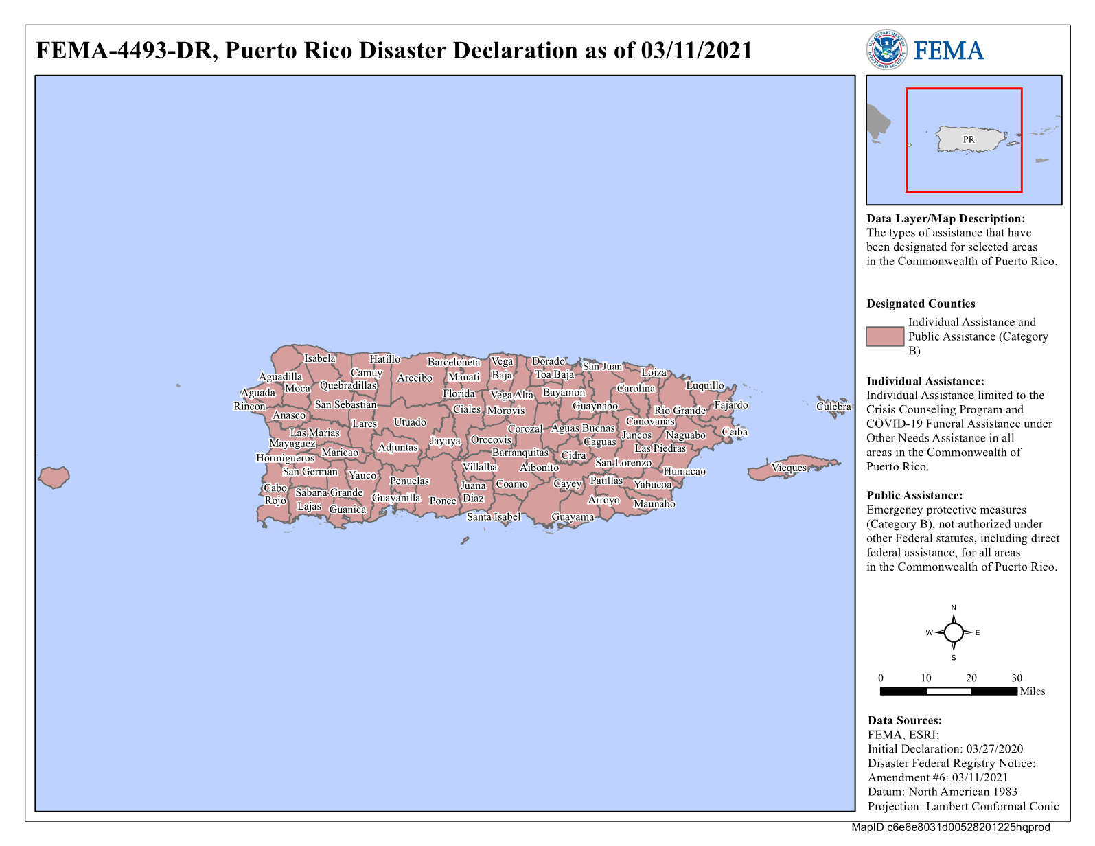 Map of Puerto Rico