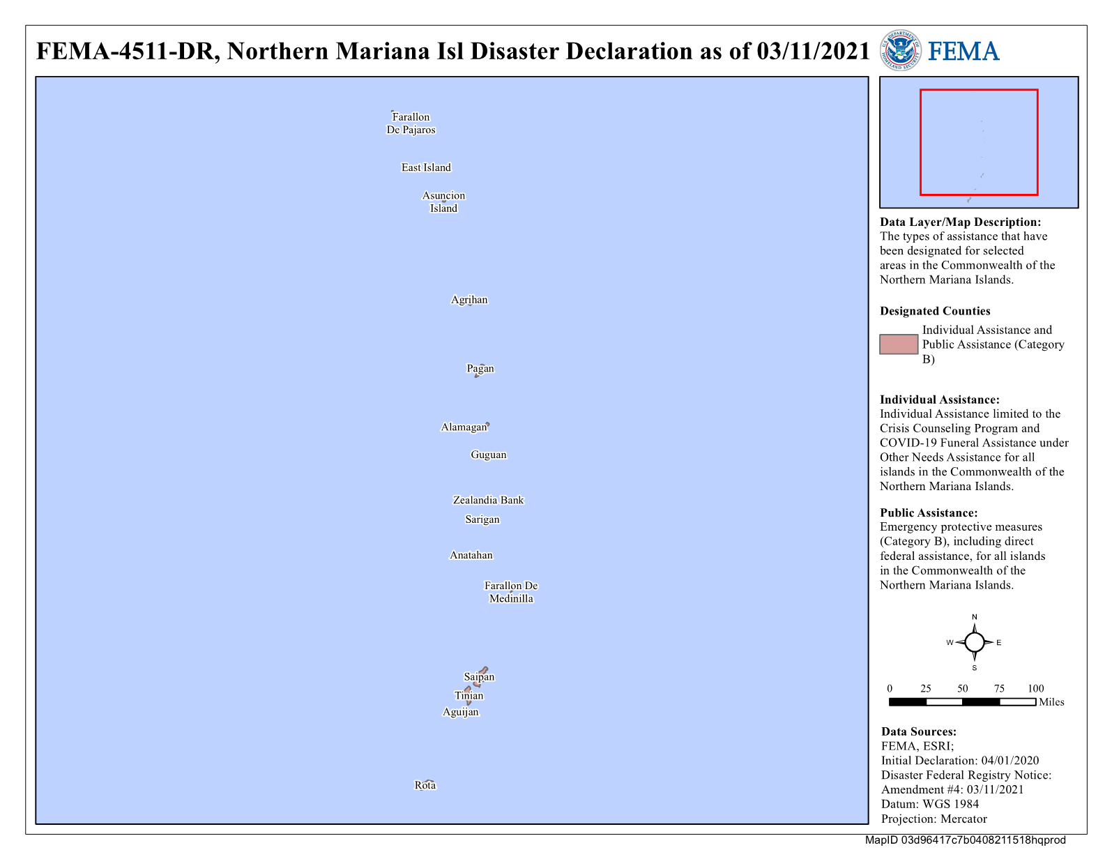 Map of Commonwealth of the Northern Mariana Islands