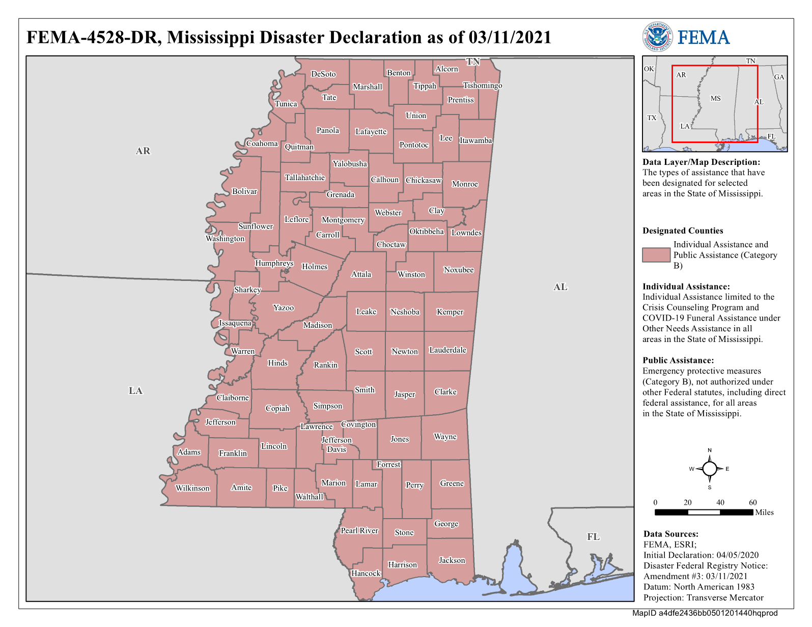 Map of Mississippi