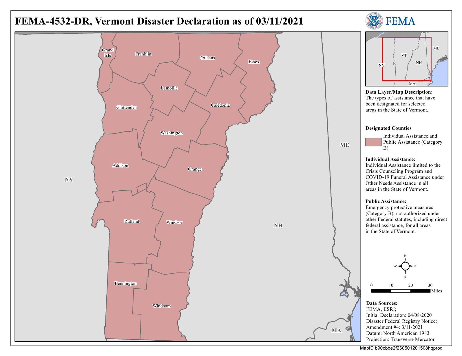 Map of Vermont