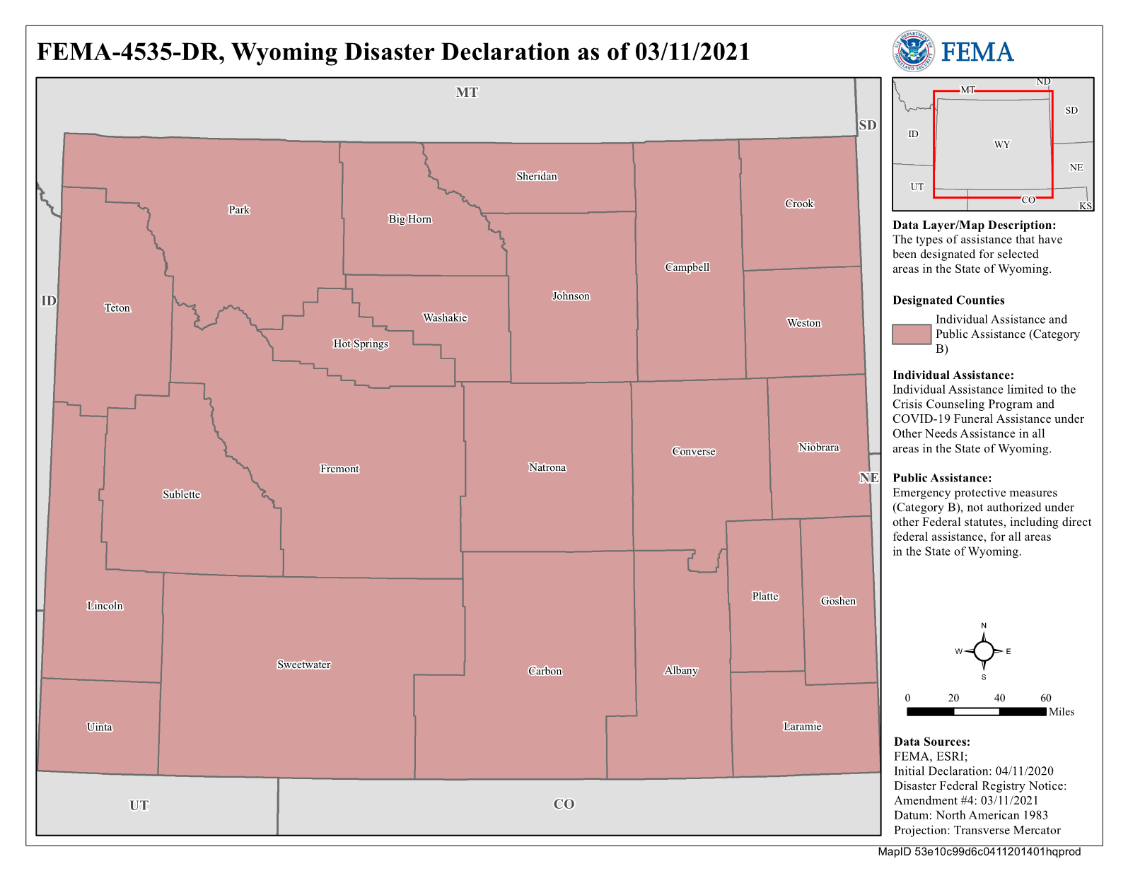 Map of Wyoming