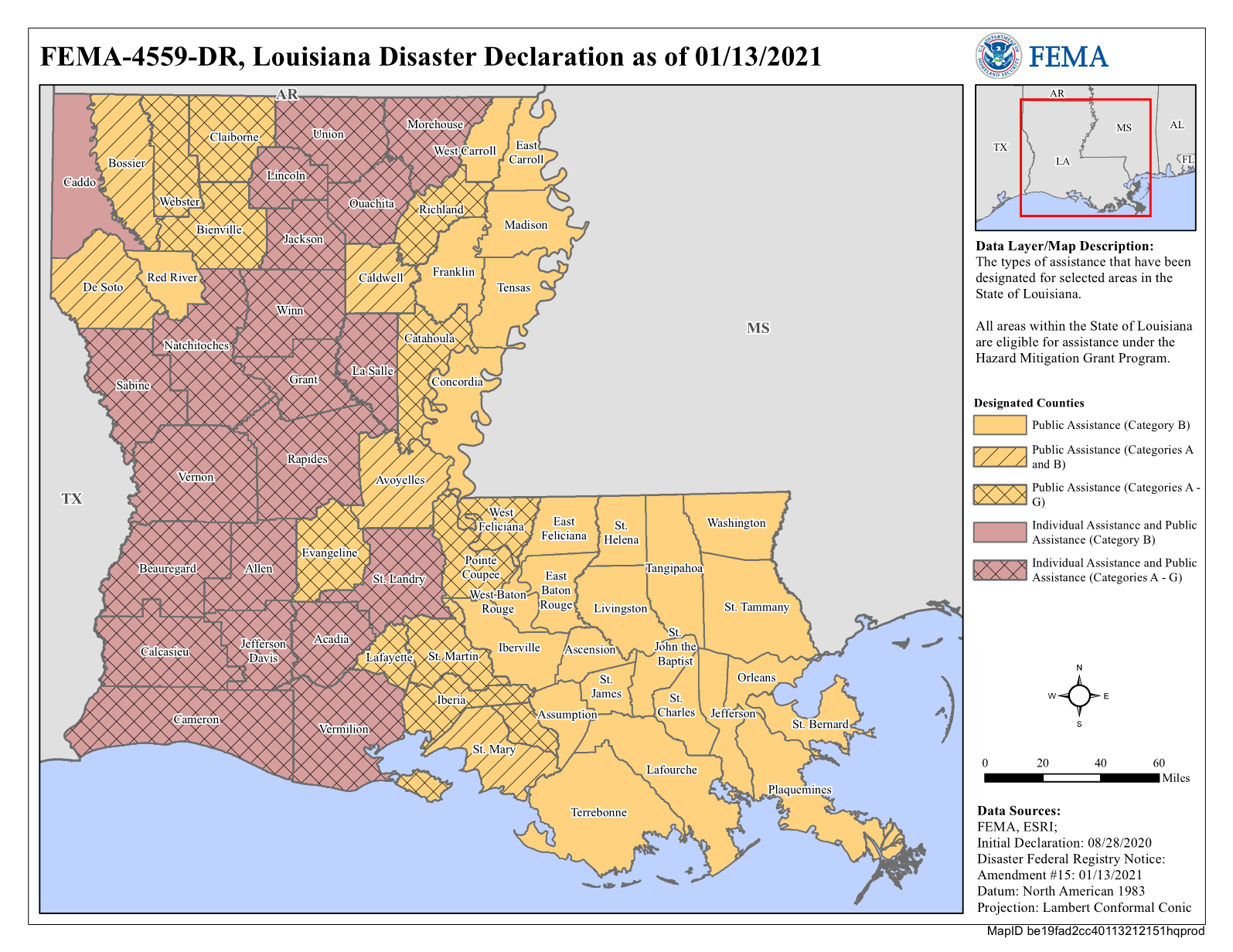 Map of Louisiana