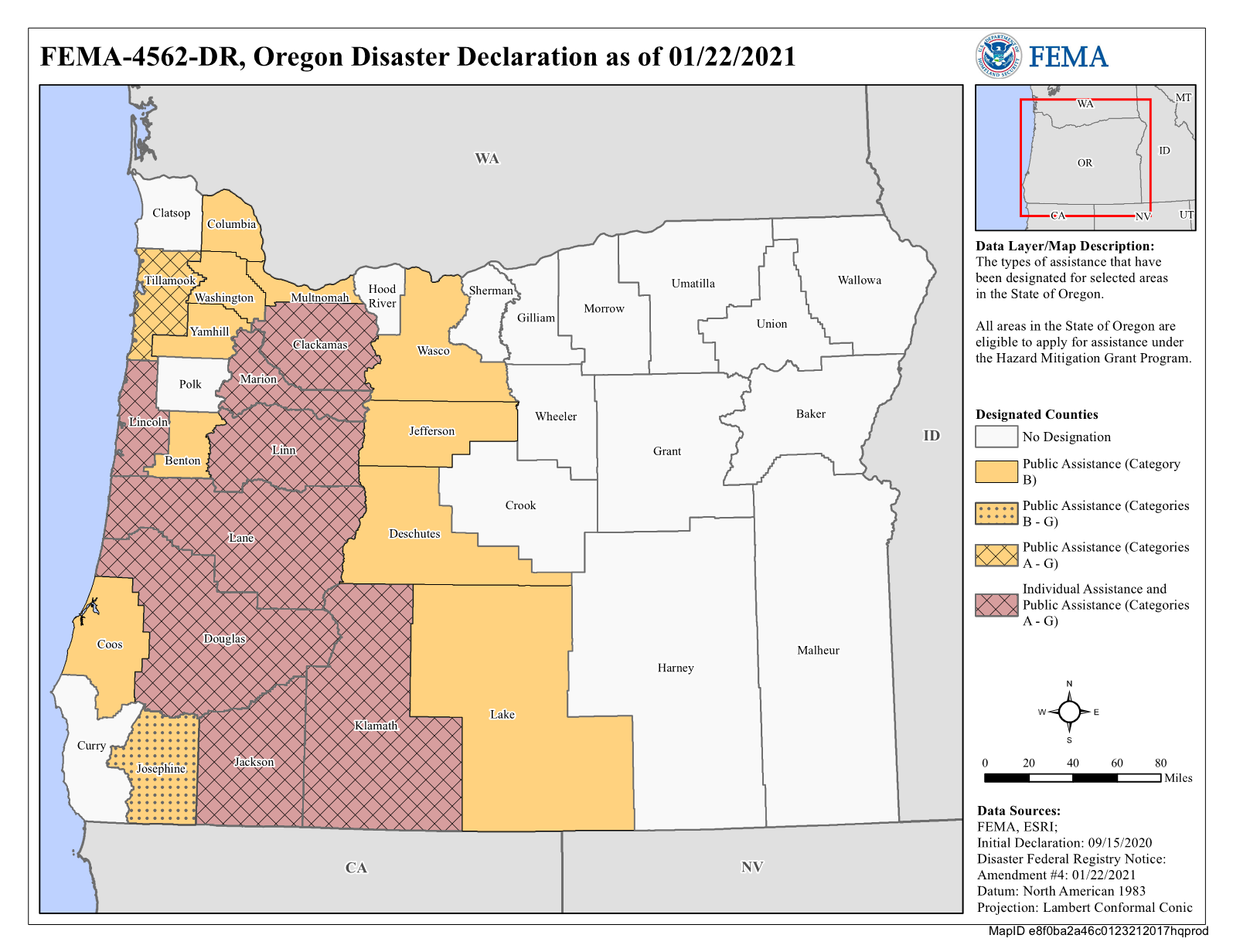 Map of Oregon