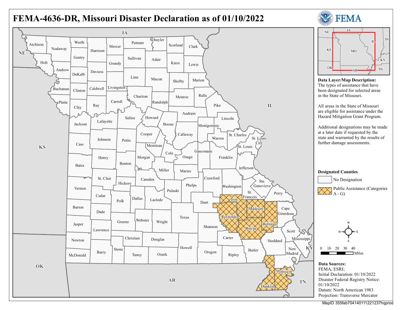 Map of Missouri