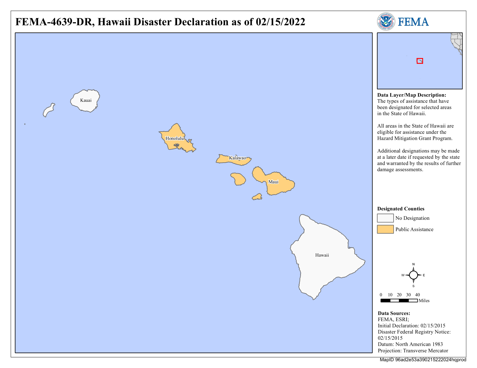 Map of Hawaii