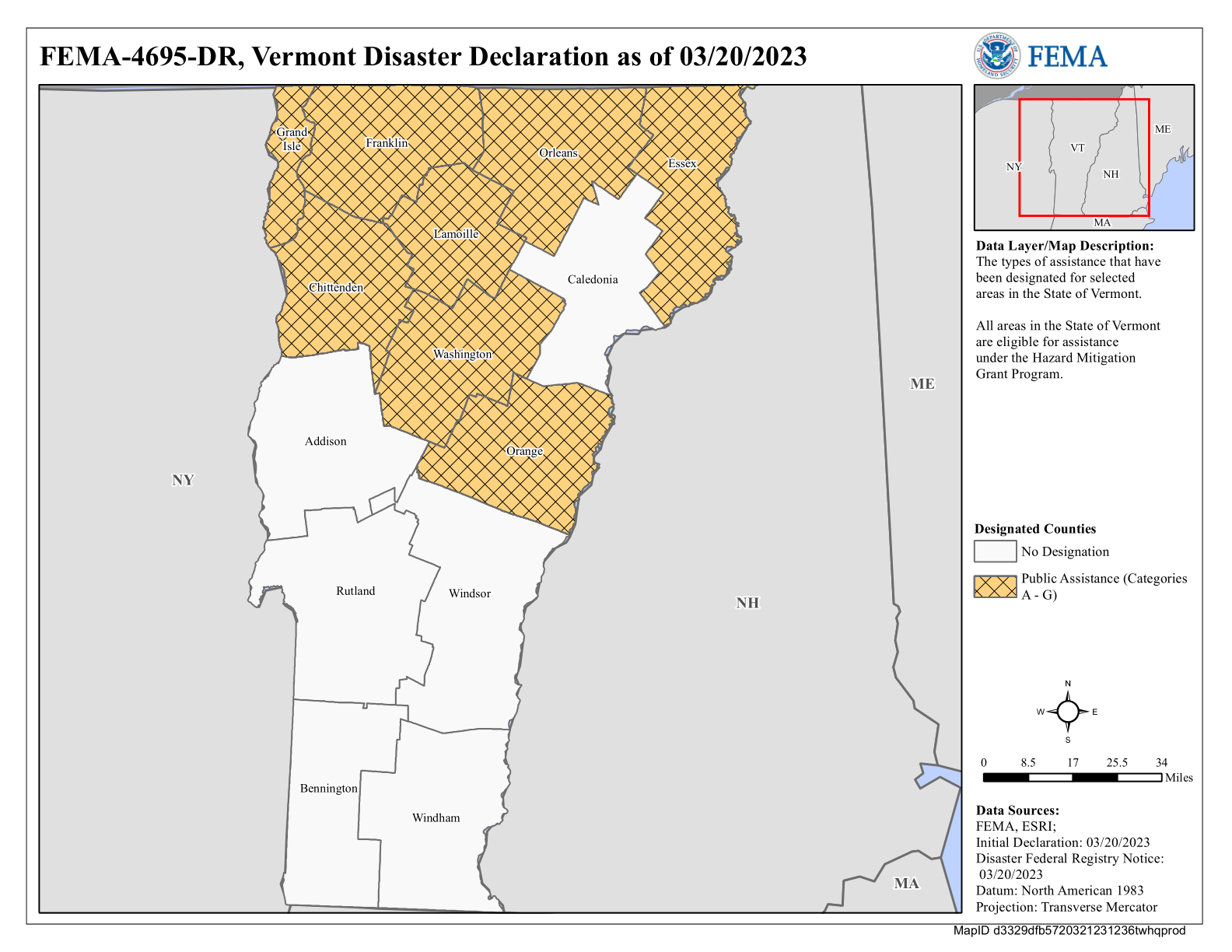 Map of Vermont