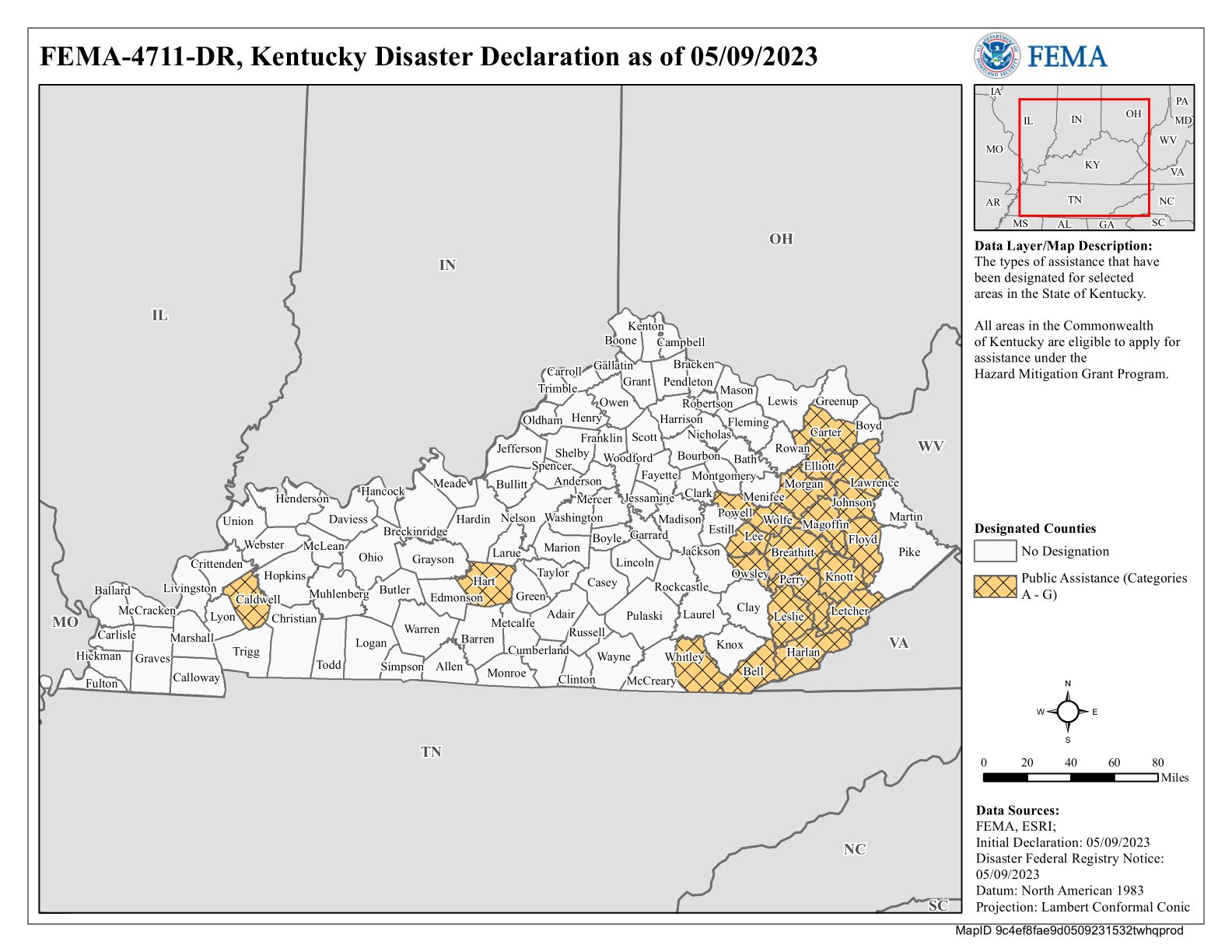 Map of Kentucky