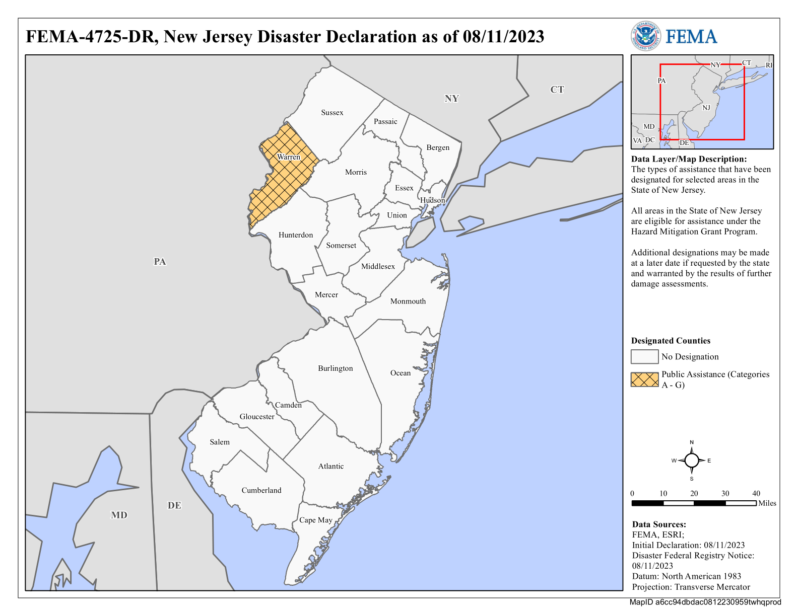 Map of New Jersey