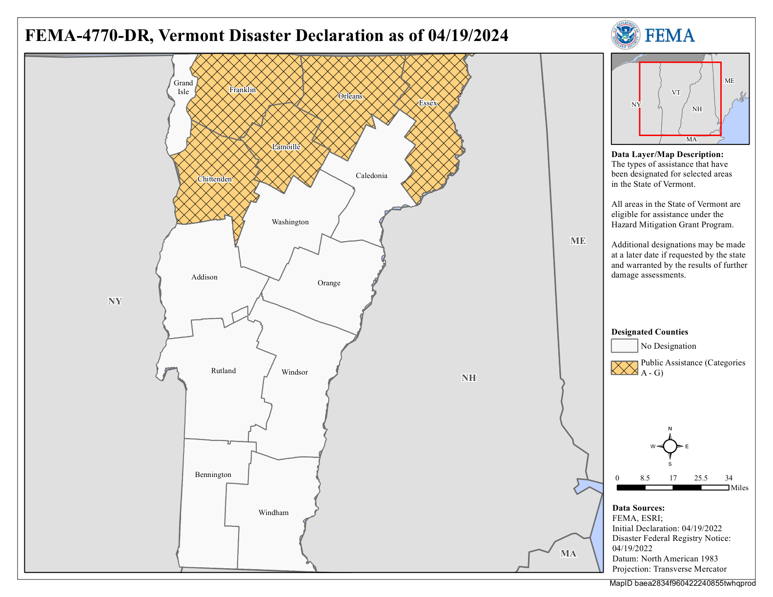 Map of Vermont