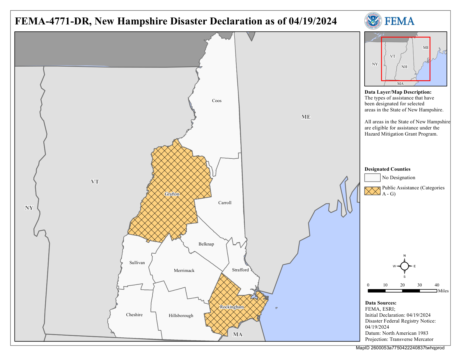 Map of New Hampshire